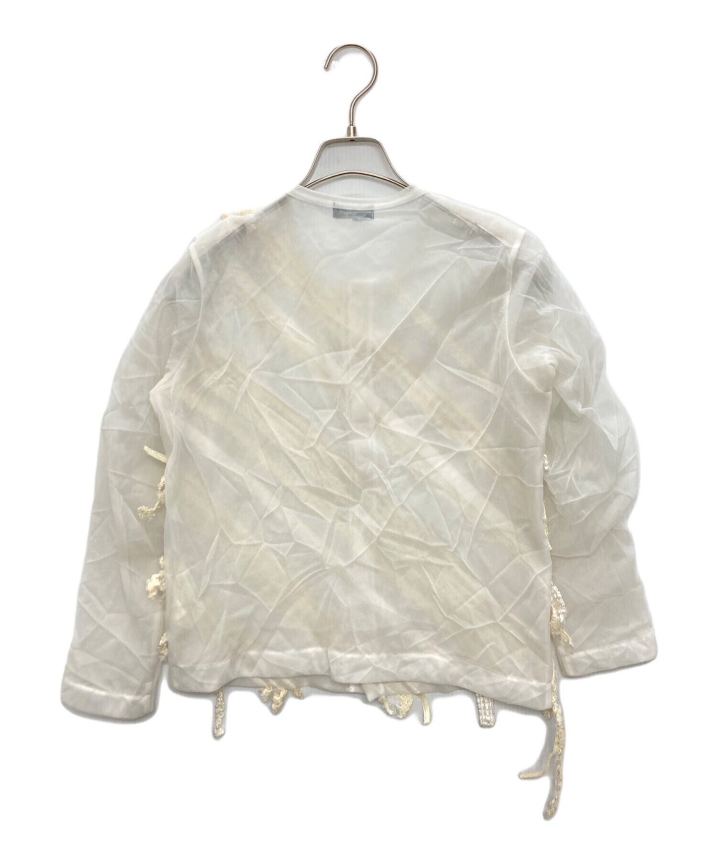 [Pre-owned] tricot COMME des GARCONS Tulle Decorated Cardigan TE-T047