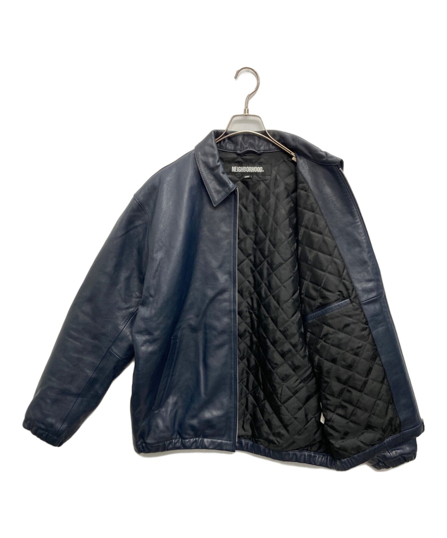 [Pre-owned] NEIGHBORHOOD LEATHER ZIP WORK JACKET 232SZNH-JKM02