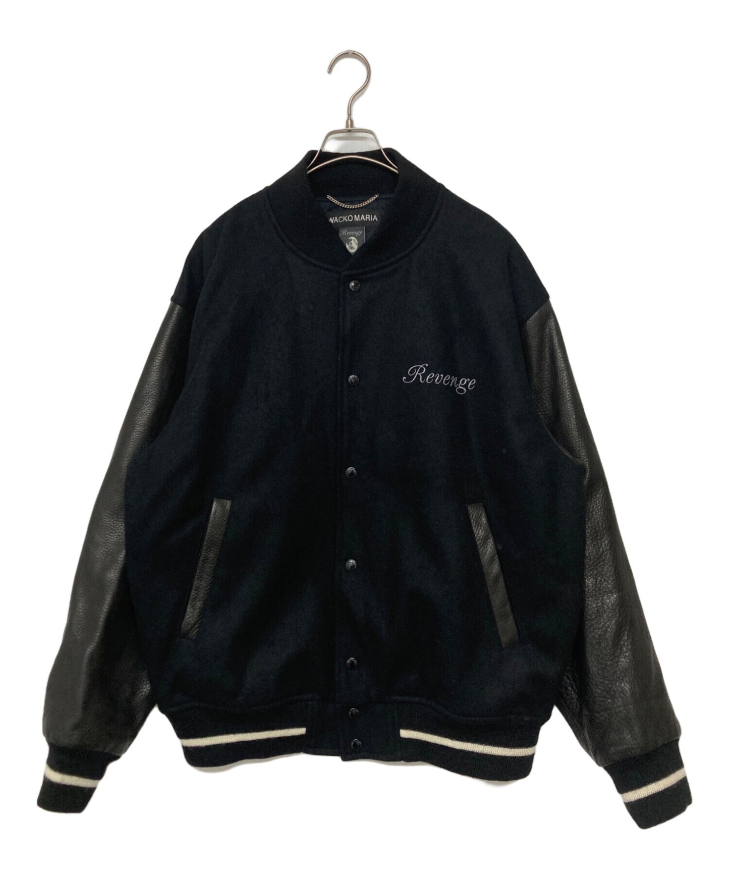 [Pre-owned] WACKO MARIA LEATHER VARSITY JACKET