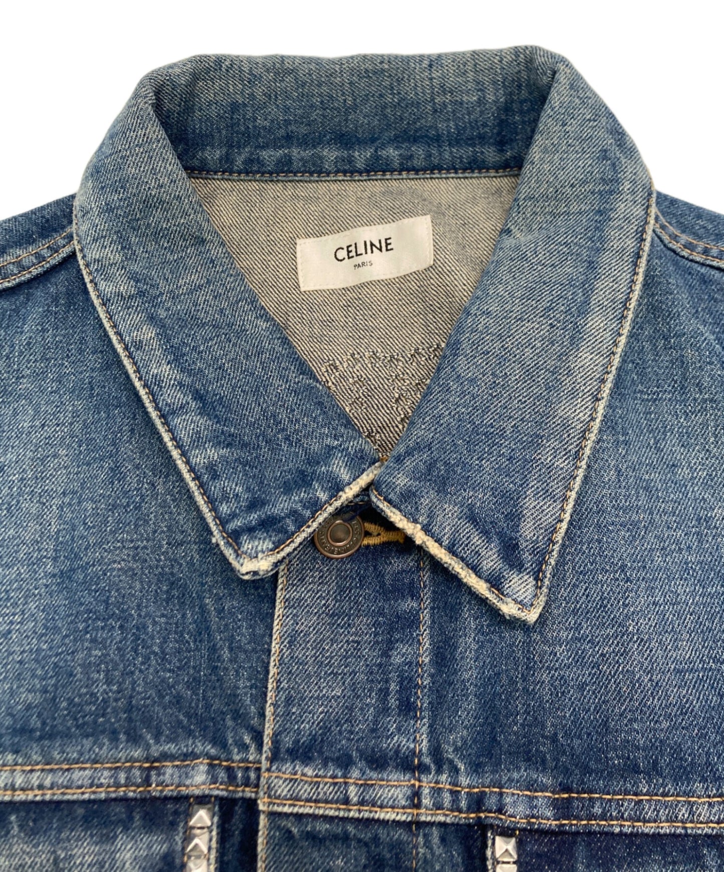 [Pre-owned] CELINE Studded denim vest