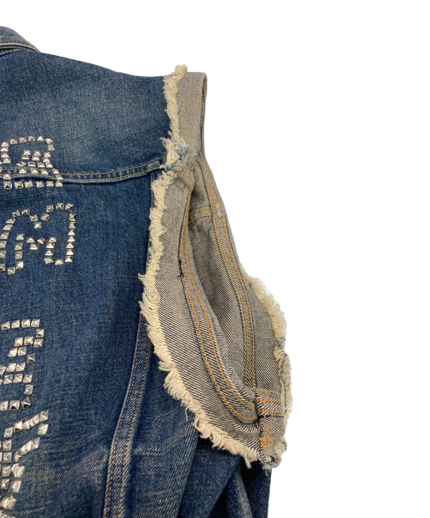 [Pre-owned] CELINE Studded denim vest