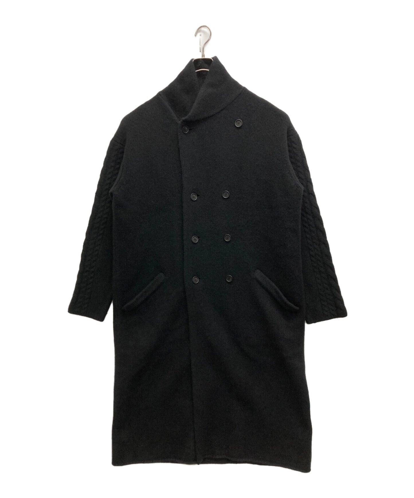 [Pre-owned] Yohji Yamamoto pour homme 3G WOOL FELT FULLED SHAWL COLLAR COAT HJ-K71-190