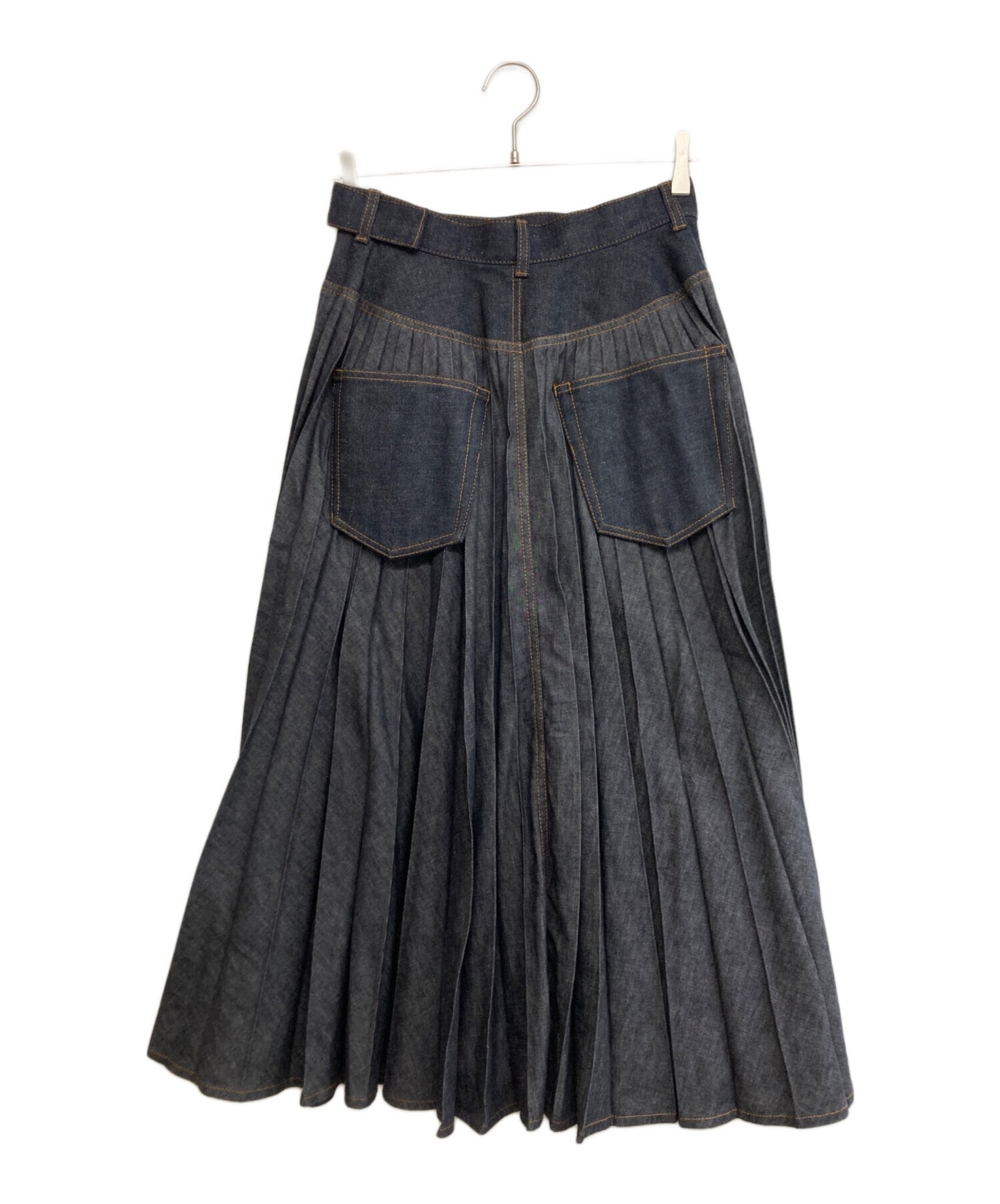 [Pre-owned] sacai Denim Pleated Skirt 24-07289