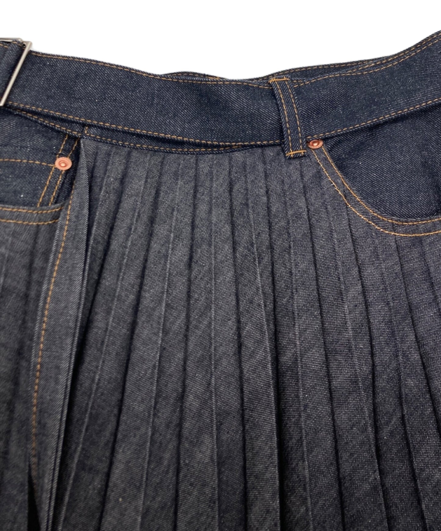 [Pre-owned] sacai Denim Pleated Skirt 24-07289