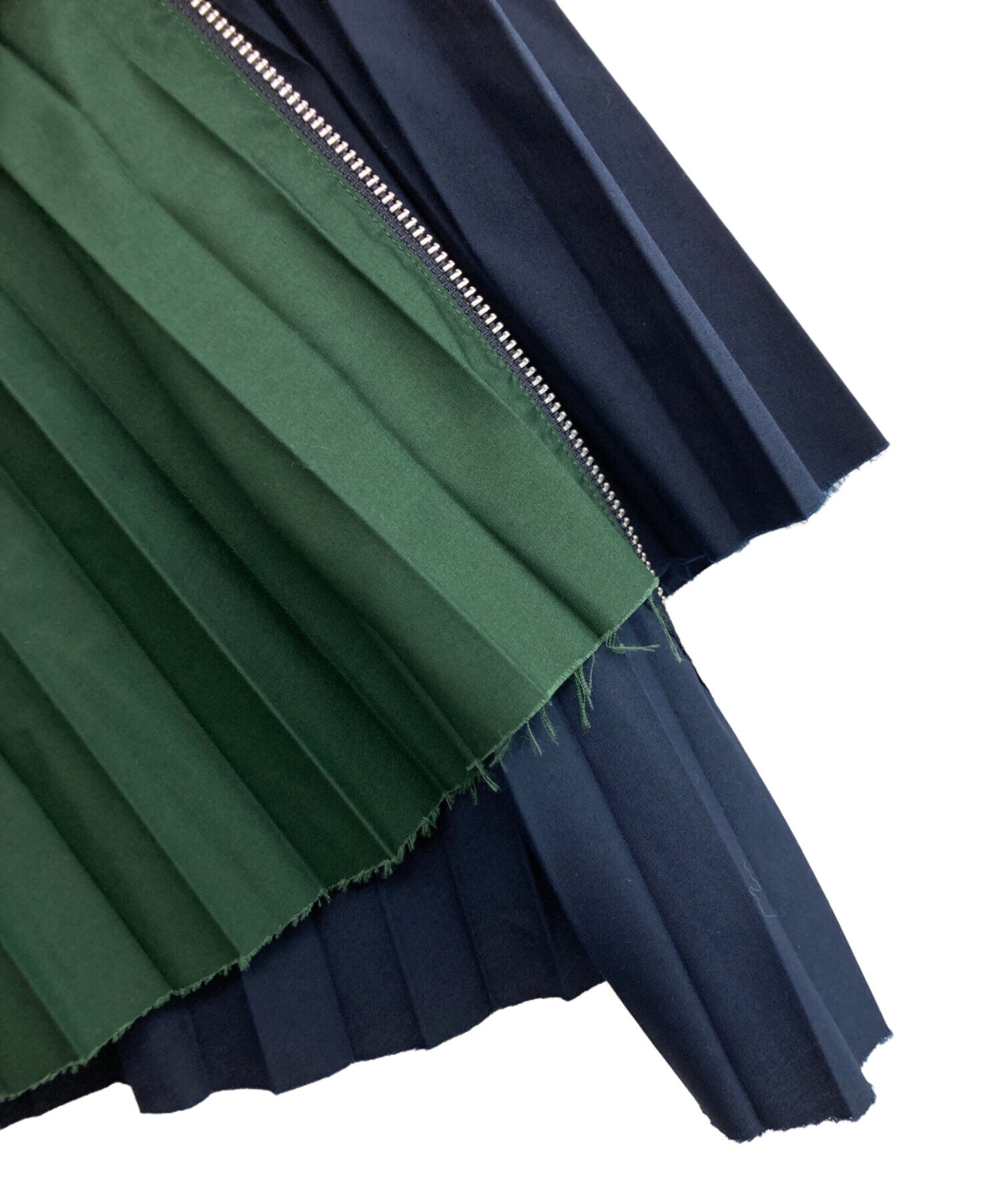 [Pre-owned] sacai Cotton Poplin Zipper Pleated Skirt SCW-057