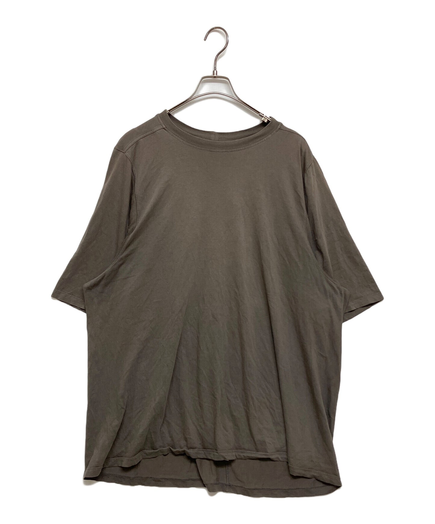 [Pre-owned] RICK OWENS Center-Docking Cotton Crew-Neck Oversized T-Shirt RU18S5282-JA