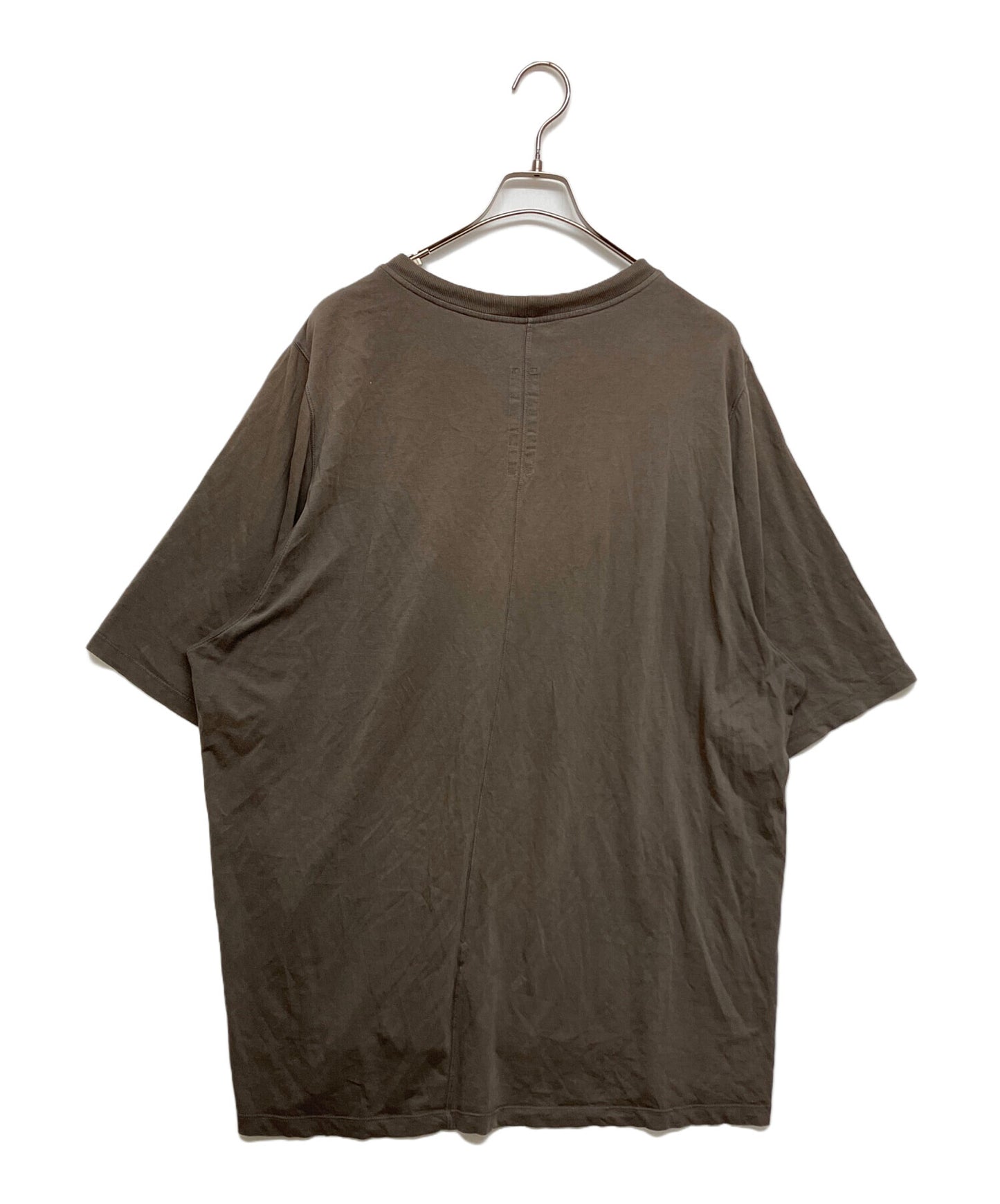 [Pre-owned] RICK OWENS Center-Docking Cotton Crew-Neck Oversized T-Shirt RU18S5282-JA