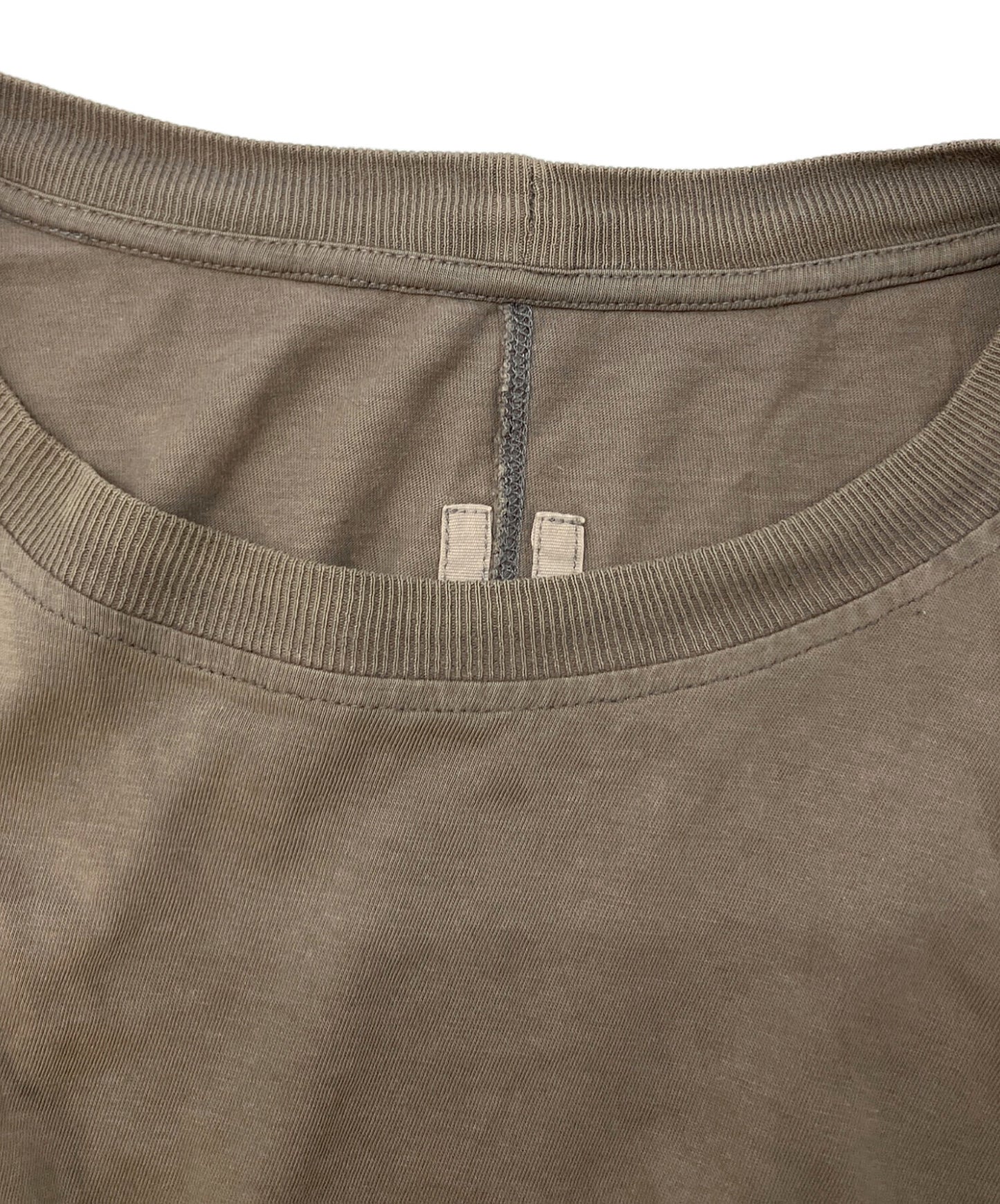 [Pre-owned] RICK OWENS Center-Docking Cotton Crew-Neck Oversized T-Shirt RU18S5282-JA