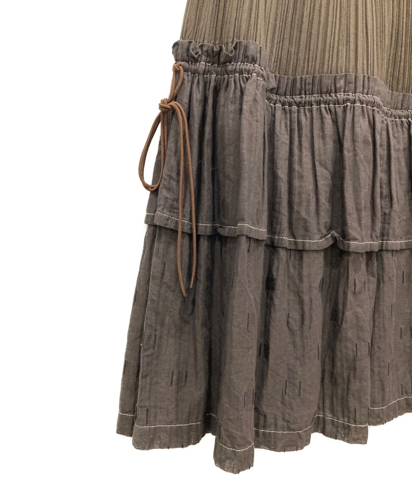 [Pre-owned] PLEATS PLEASE Pleated skirt with drawstring switching
