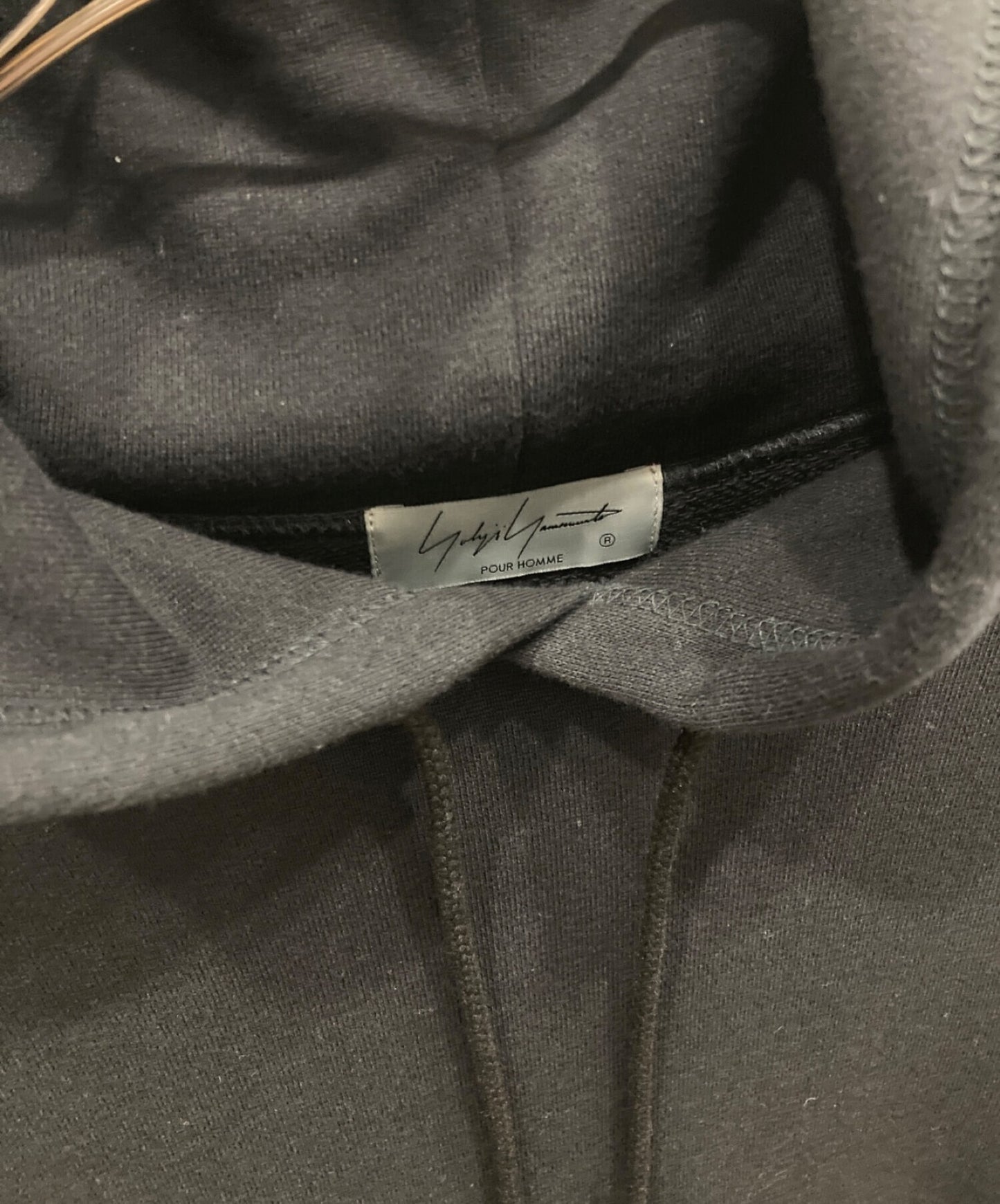 [Pre-owned] Yohji Yamamoto pour homme 22SS 30/10 FLEECE SIGNATURE EMBROIDERY HOODIE HG-T27-077 HG-T27-077