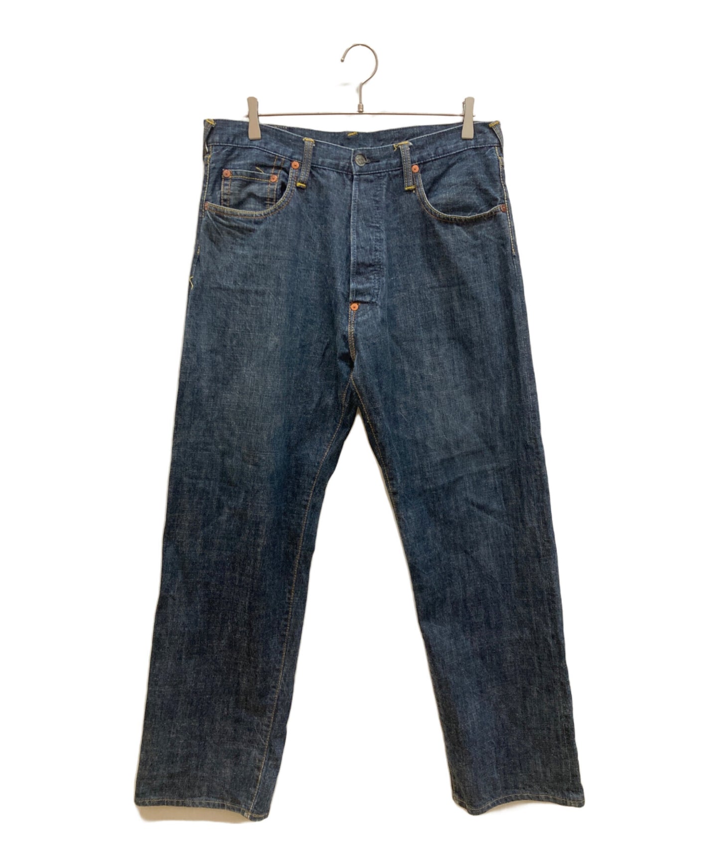 [Pre-owned] EVISU Big Seagull Painted Denim Pants