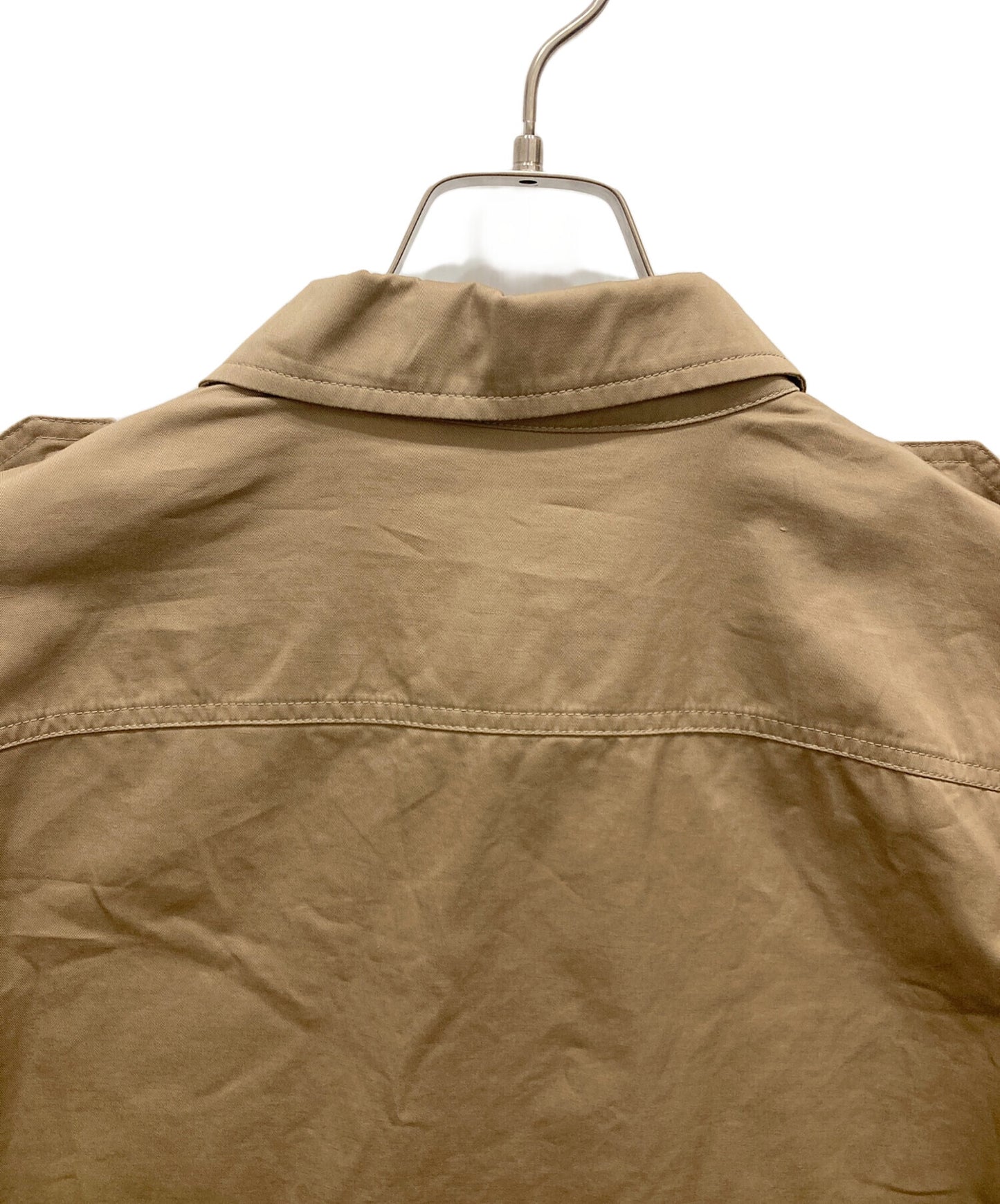 [Pre-owned] CELINE 23SS Velcro cotton linen shirt Velcro cotton linen shirt safari shirt 2C881219I