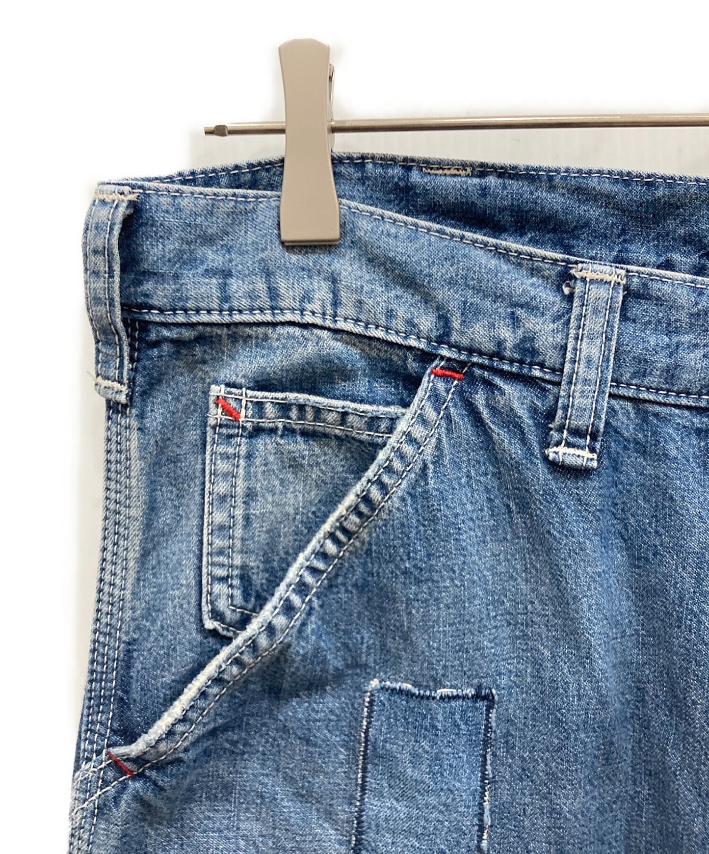 [Pre-owned] Hysteric Glamour SMILE Applique Remake Painter Denim Pants 02211AP04