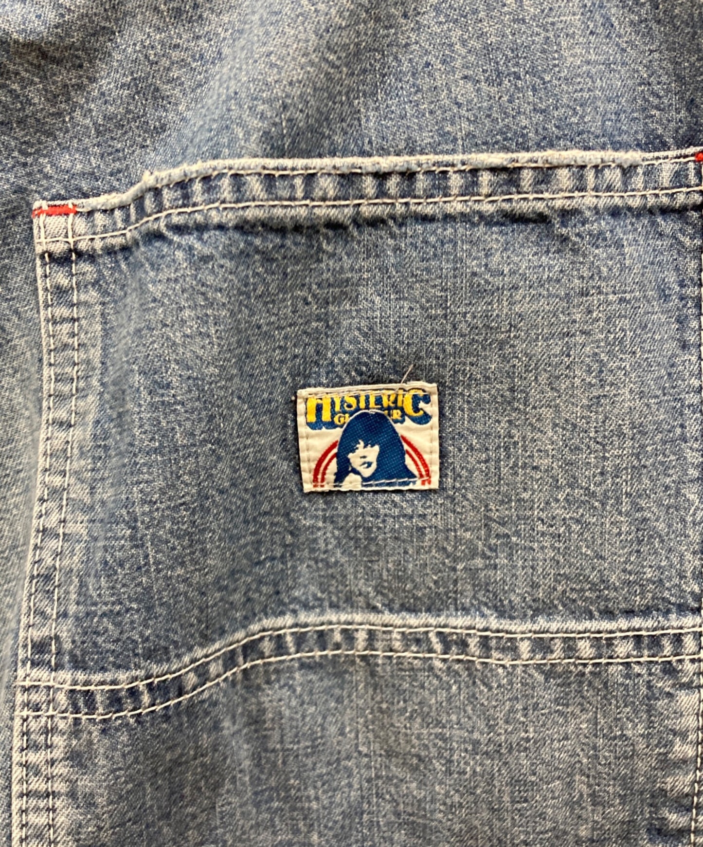 [Pre-owned] Hysteric Glamour SMILE Applique Remake Painter Denim Pants 02211AP04