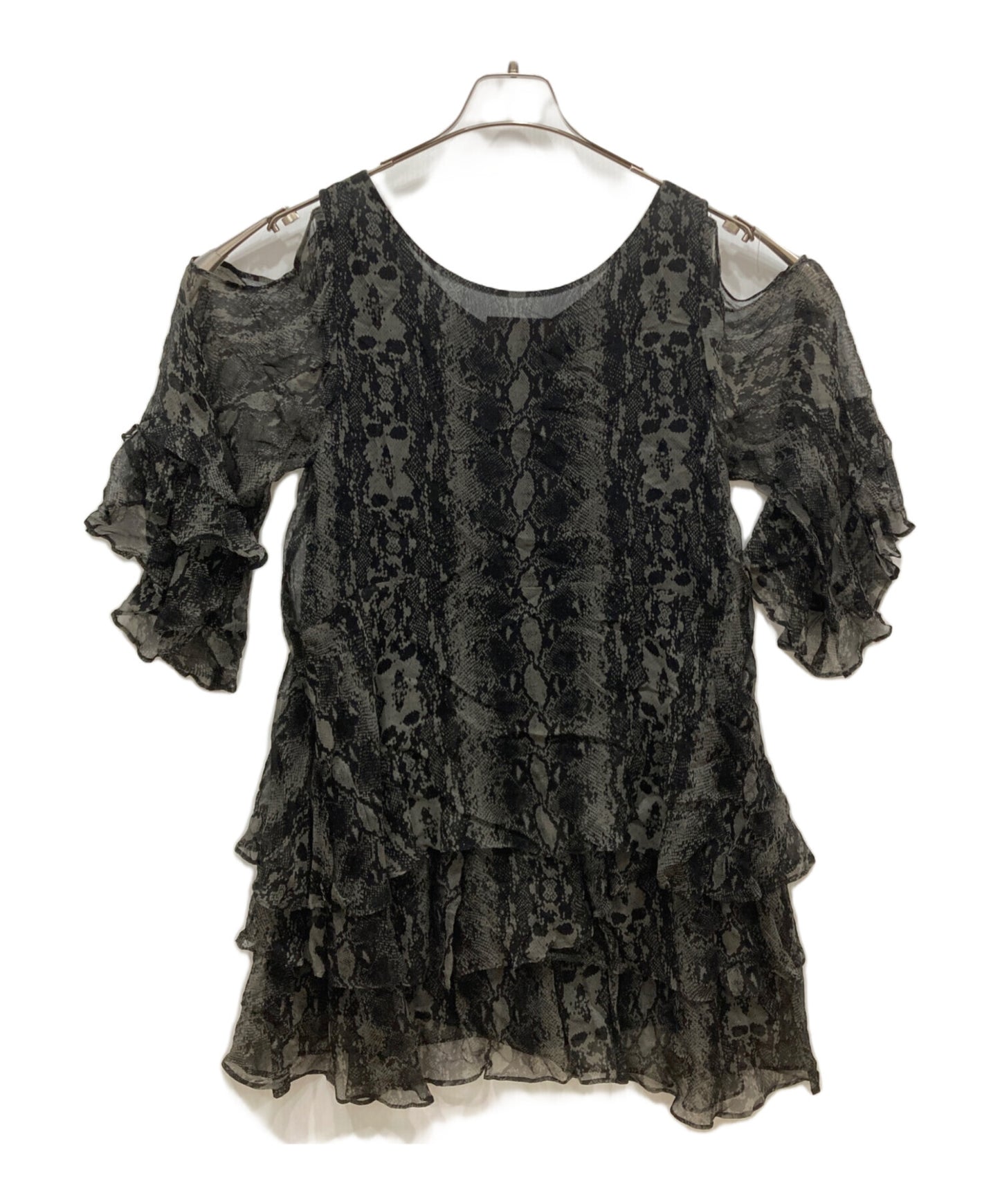 [Pre-owned] Hysteric Glamour SKULL PYTHON pattern tiered dress 01213AO04
