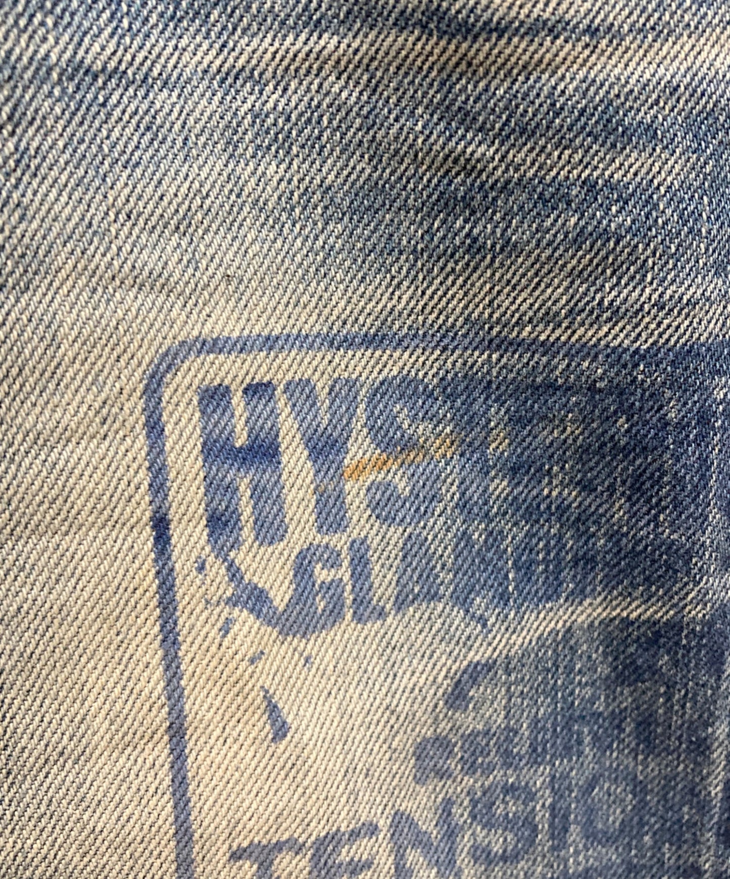 [Pre-owned] Hysteric Glamour Girl Print Studded Denim Pants 0234AP05