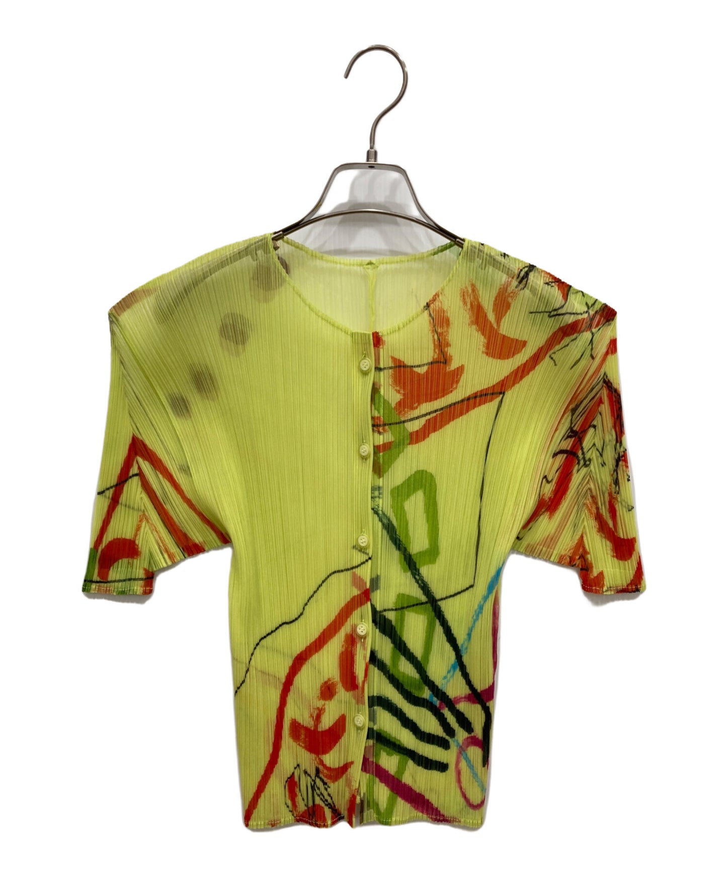 [Pre-owned] PLEATS PLEASE Transfer pleated blouse PP12-JJ426