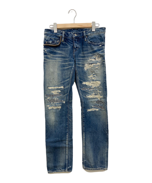 [Pre-owned] Hysteric Glamour CR Processed Denim Slim PT / Denim Pants / Damaged Denim Pants / Y2K/0143AP07 0143AP07
