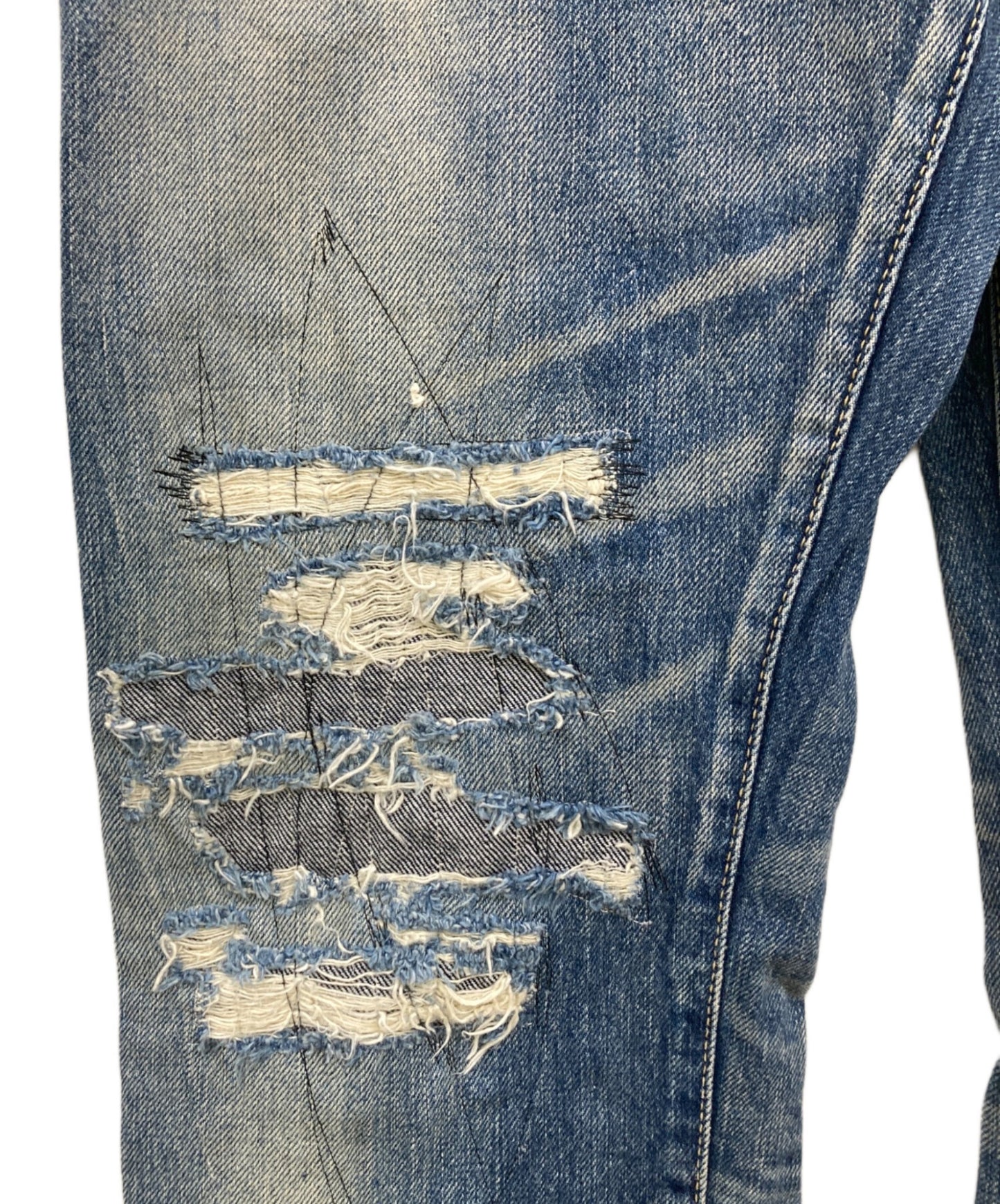 [Pre-owned] Hysteric Glamour CR Processed Denim Slim PT / Denim Pants / Damaged Denim Pants / Y2K/0143AP07 0143AP07