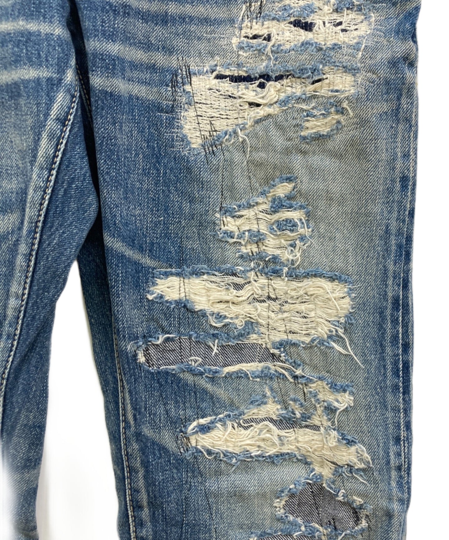 [Pre-owned] Hysteric Glamour CR Processed Denim Slim PT / Denim Pants / Damaged Denim Pants / Y2K/0143AP07 0143AP07