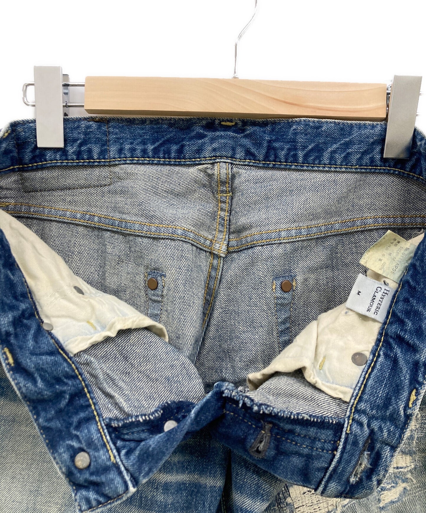 [Pre-owned] Hysteric Glamour CR Processed Denim Slim PT / Denim Pants / Damaged Denim Pants / Y2K/0143AP07 0143AP07