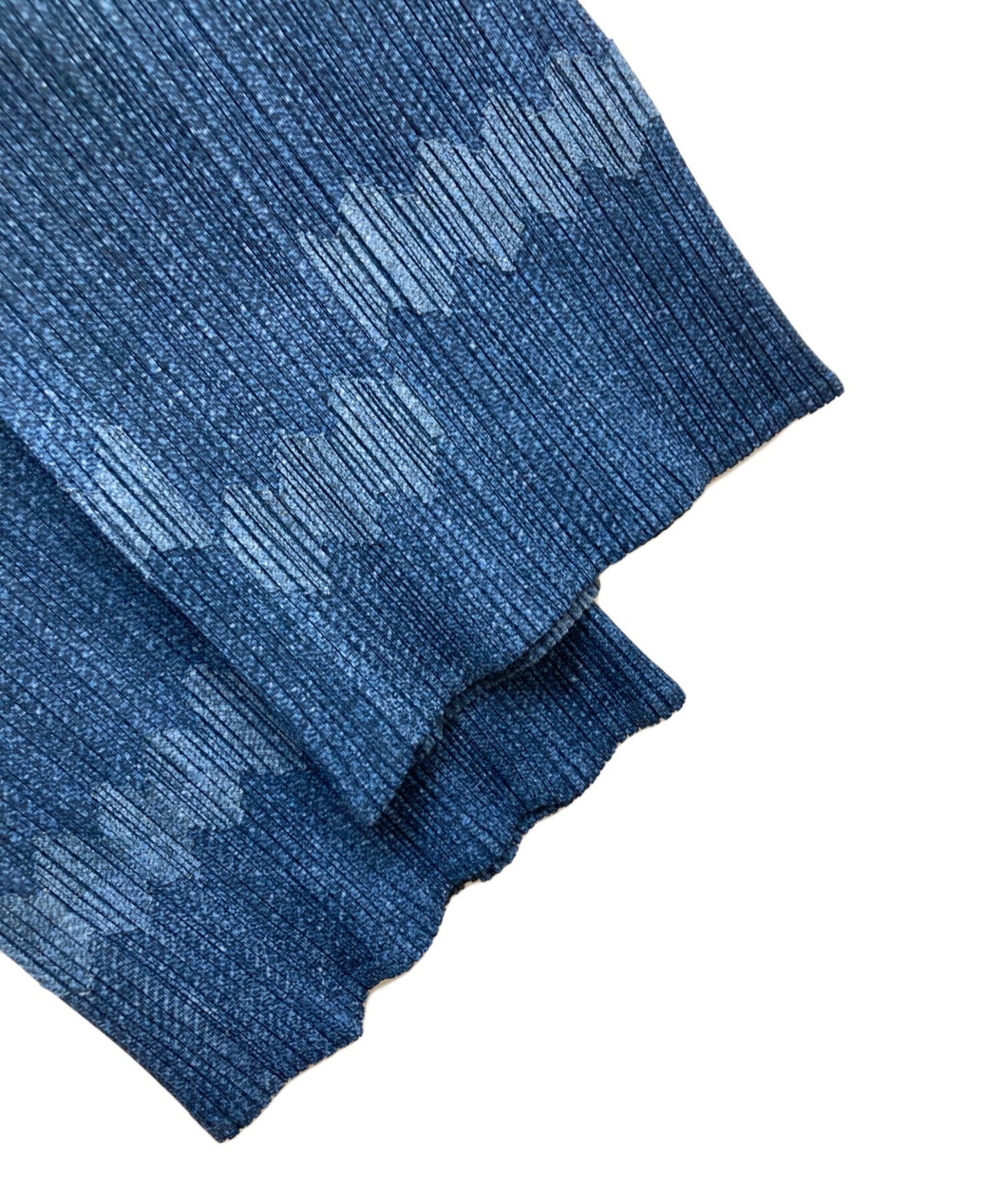 [Pre-owned] PLEATS PLEASE Patchwork Denim Transfer Print Pleated Pants / Pleated Pants / Patchwork Pants PP12-JF524