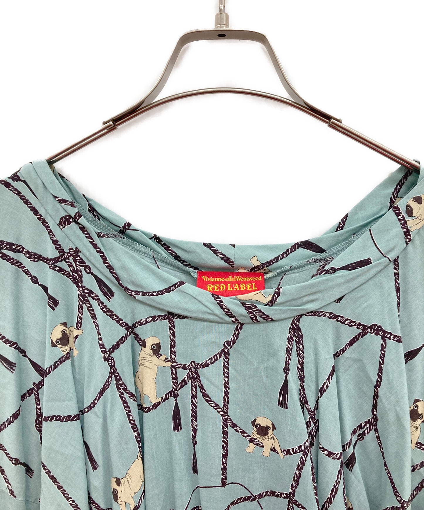 [Pre-owned] Vivienne Westwood RED LABEL Bulldog scarf pattern dress/short sleeve dress/archive