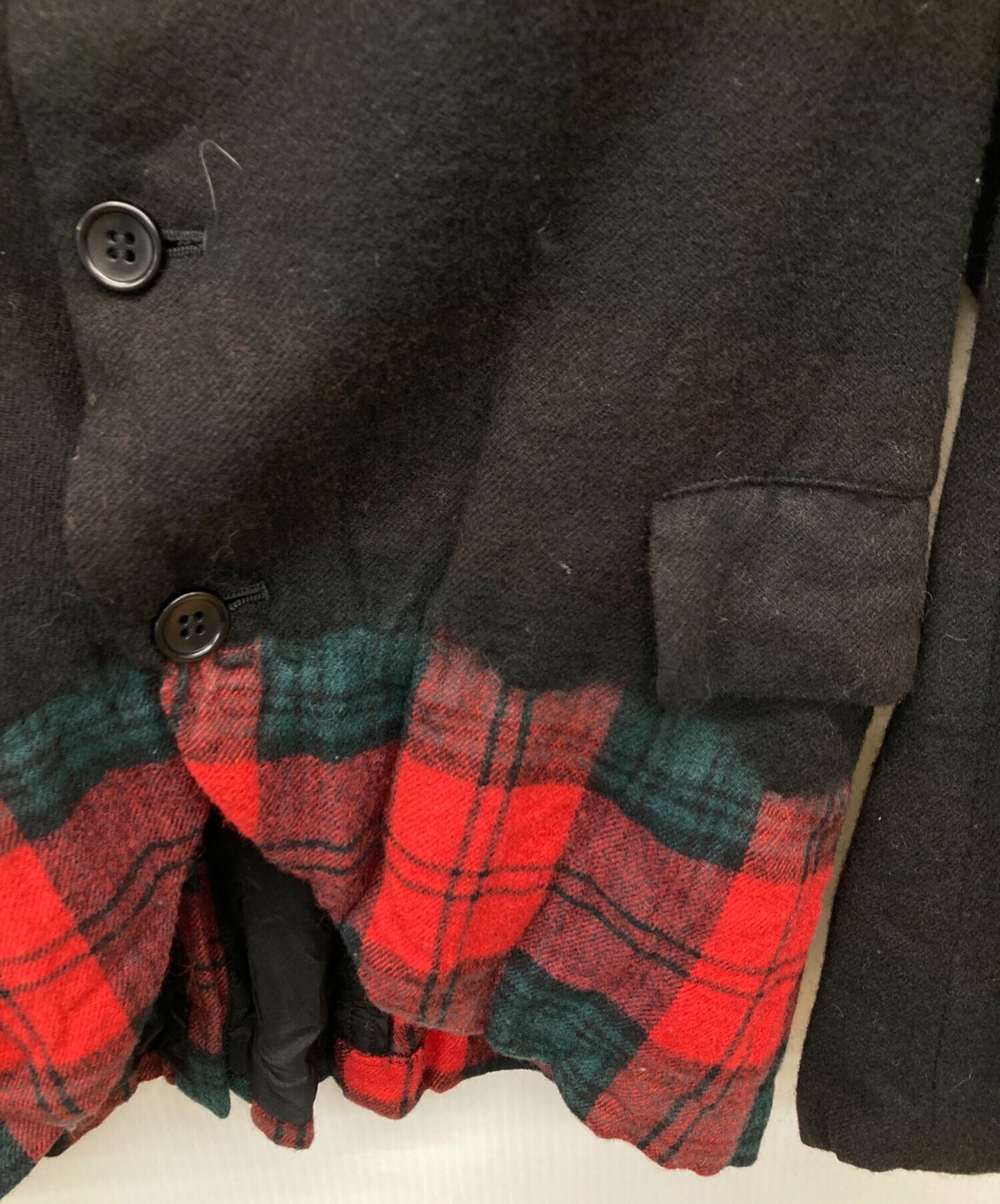 [Pre-owned] BLACK COMME des GARCONS Tartan Check Wool Jacket 1F-J013