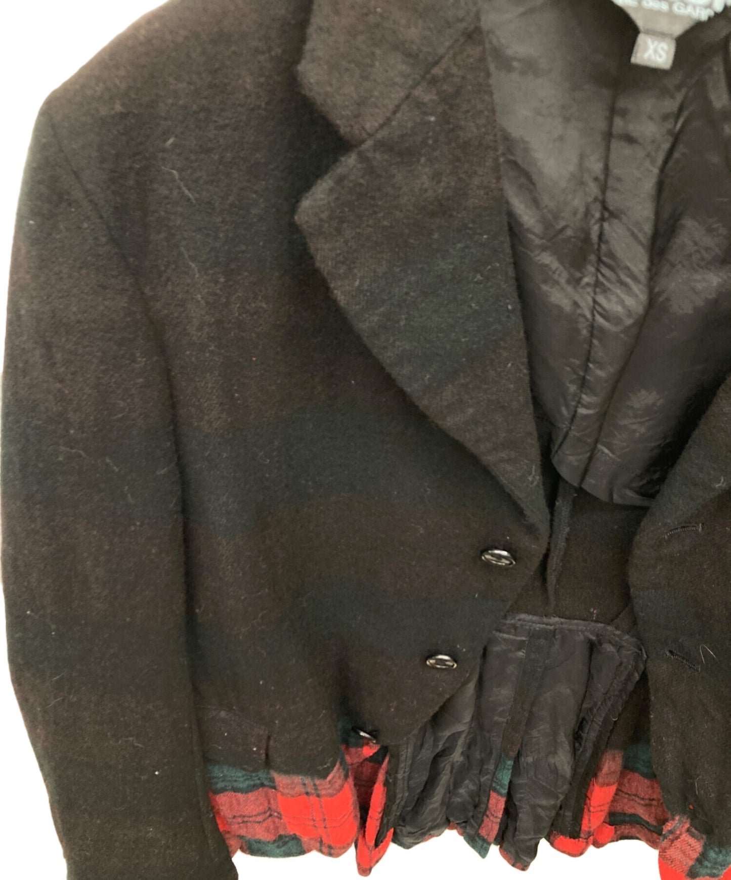 [Pre-owned] BLACK COMME des GARCONS Tartan Check Wool Jacket 1F-J013