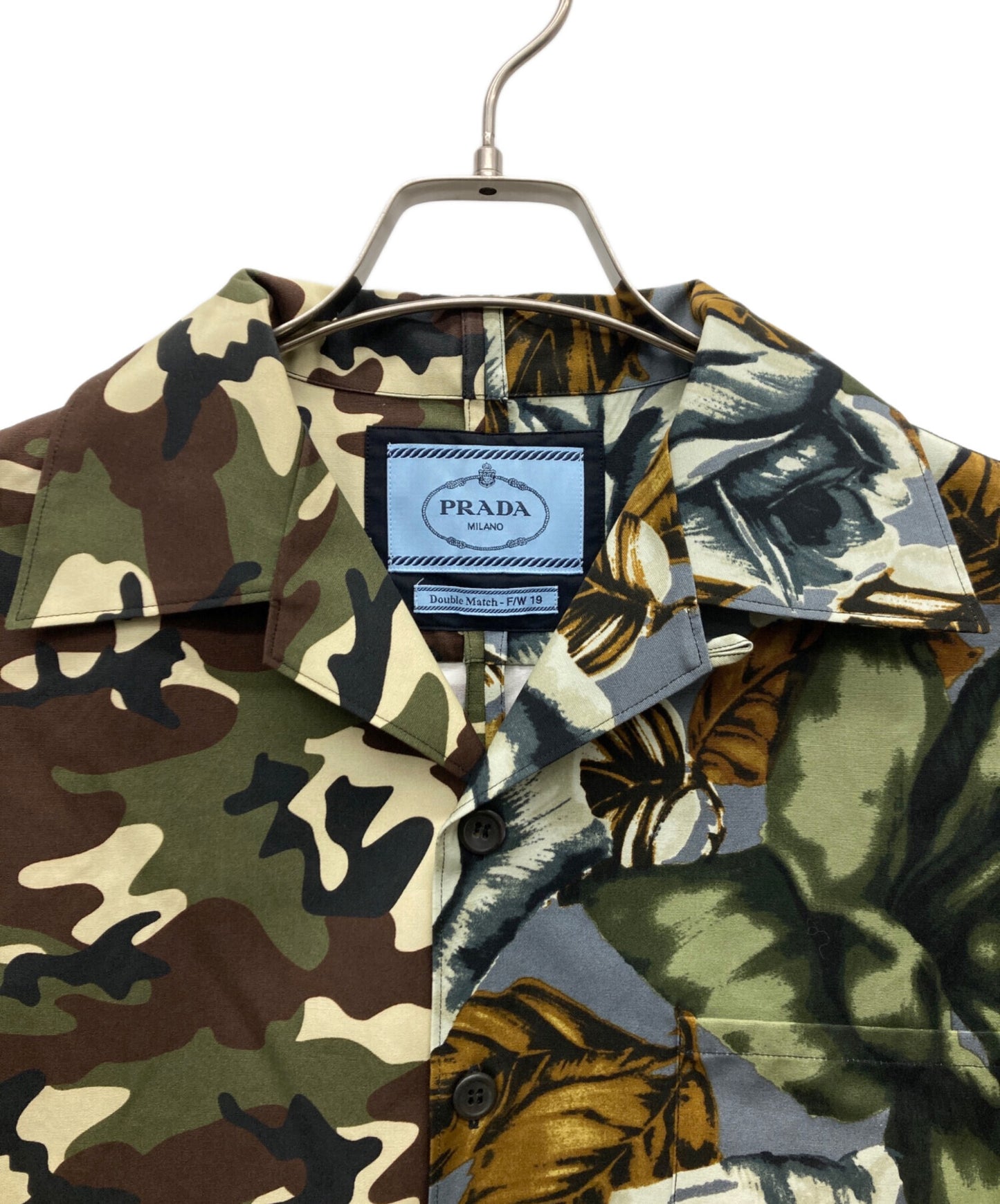 [Pre-owned] PRADA DOUBLE MATCH POPLIN SHIRT UCS319 S182