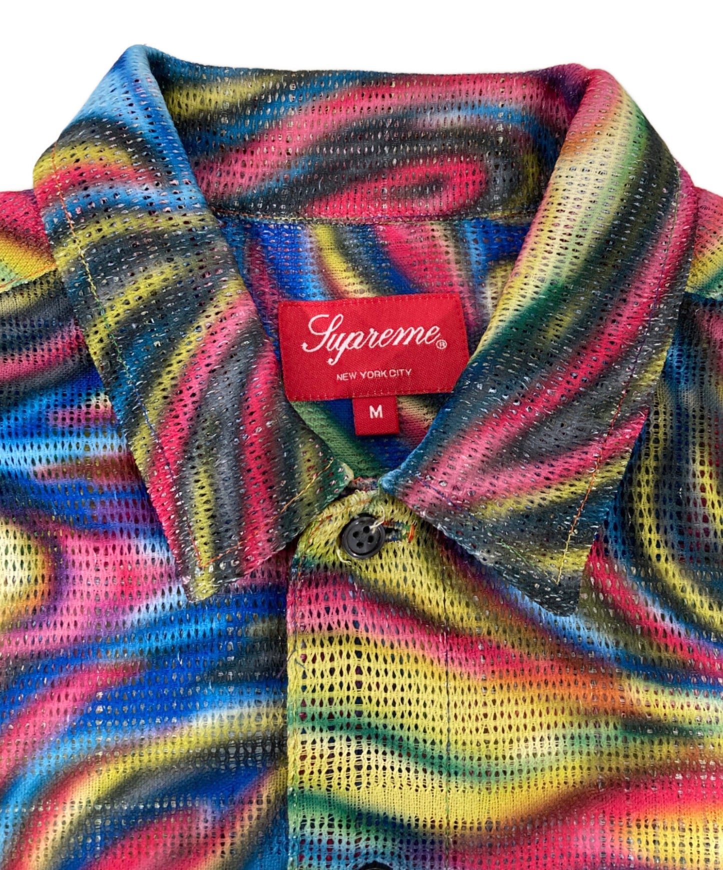 [Pre-owned] SUPREME Mesh Stripe S/S Shirt