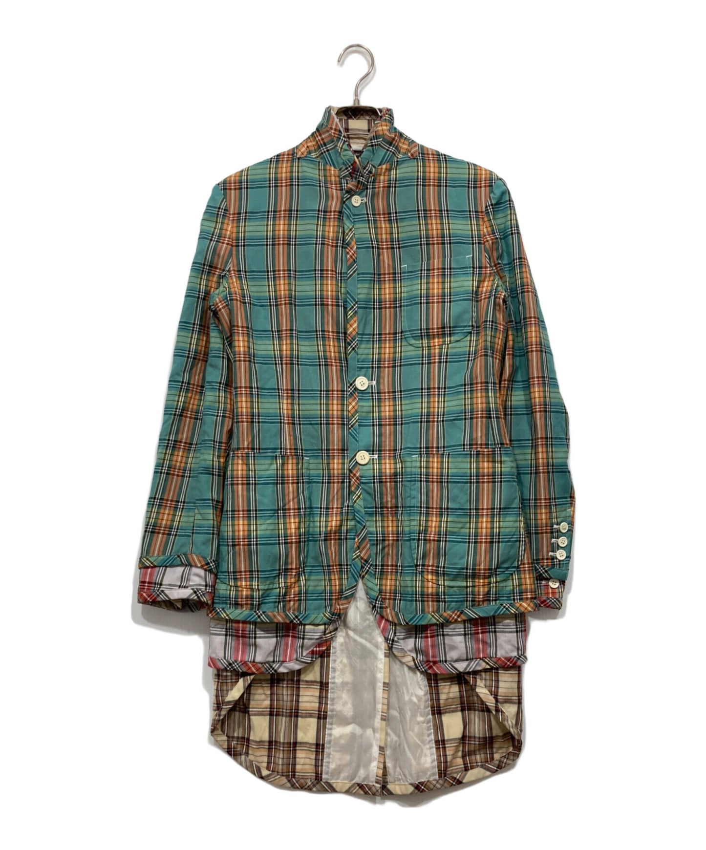 [Pre-owned] COMME des GARCONS HOMME PLUS layered check shirt jacket PM-J078