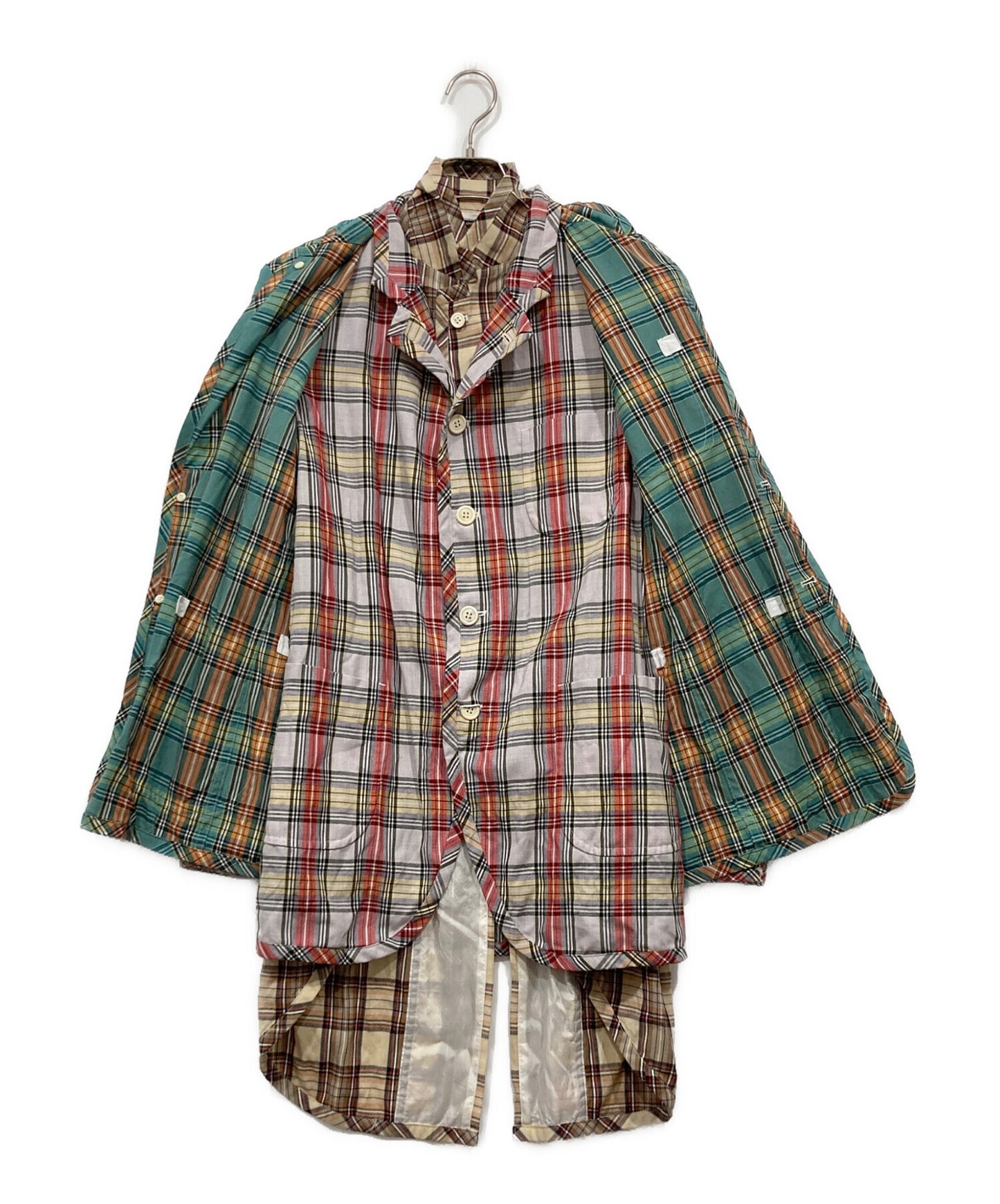 [Pre-owned] COMME des GARCONS HOMME PLUS layered check shirt jacket PM-J078