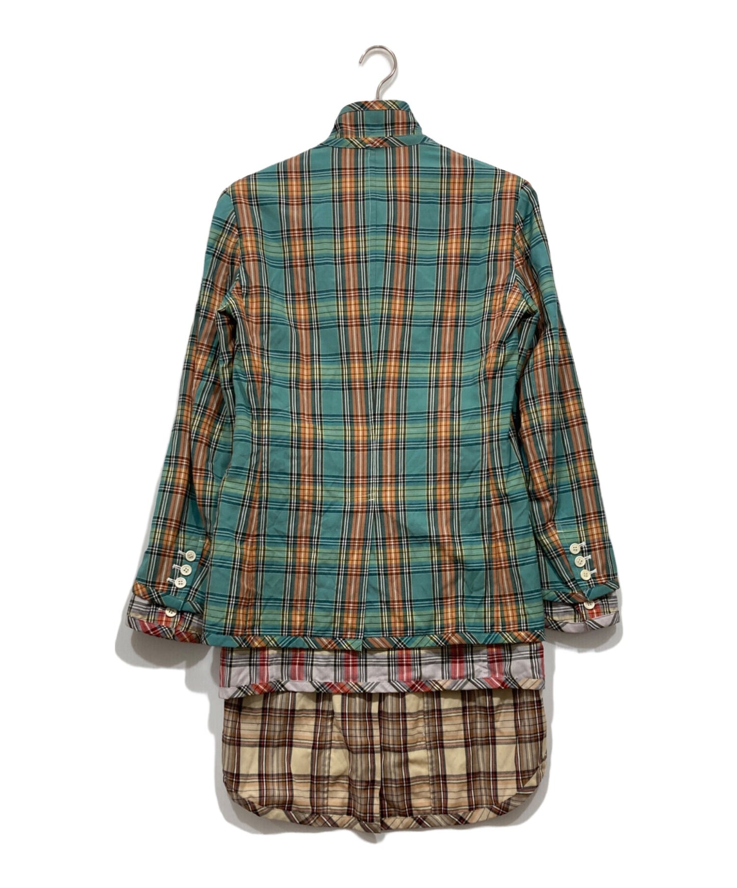 [Pre-owned] COMME des GARCONS HOMME PLUS layered check shirt jacket PM-J078