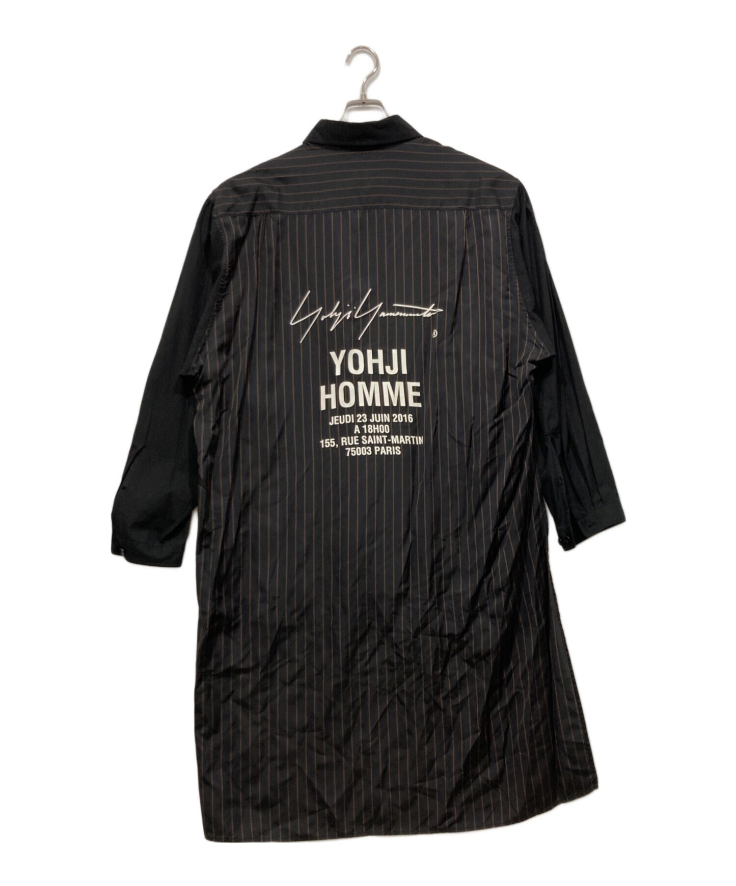 [Pre-owned] Yohji Yamamoto pour homme striped staff shirt HW-B08-201