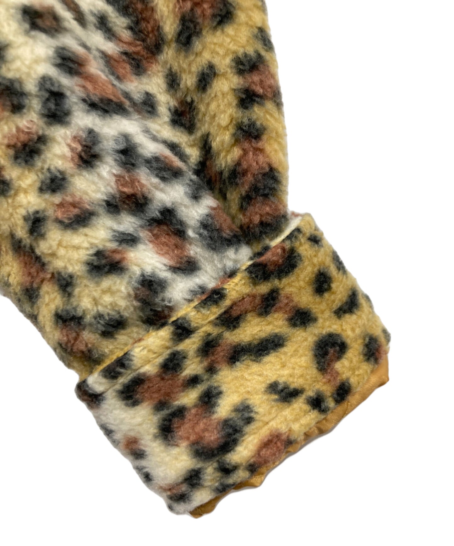 [Pre-owned] SUPREME Zip Jacket / Fleece Zip Up Hooded Shirt Leopard