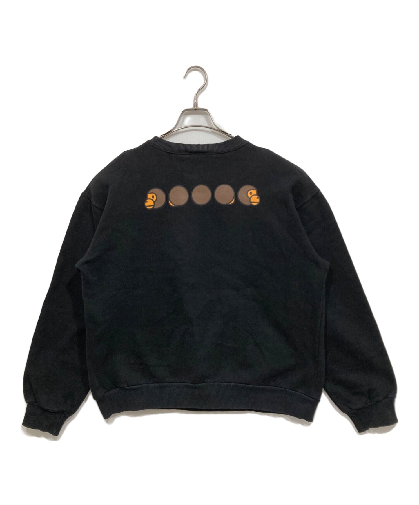 [Pre-owned] A BATHING APE BABY MILO printed crew neck sweatshirt