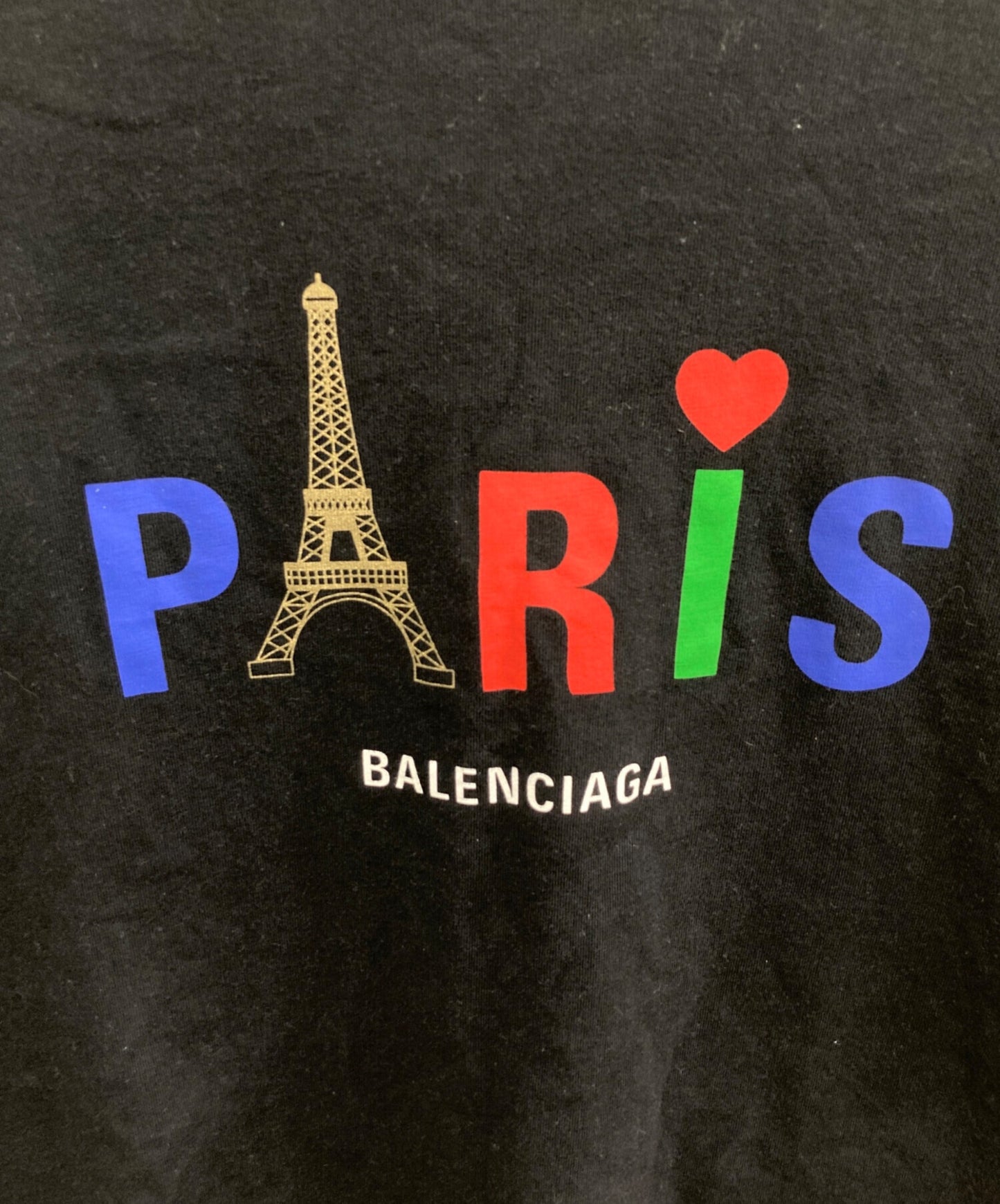 [Pre-owned] BALENCIAGA Logo Print T-Shirt/Short-Sleeved Cut & Sewn/20SS 594579 TGV43
