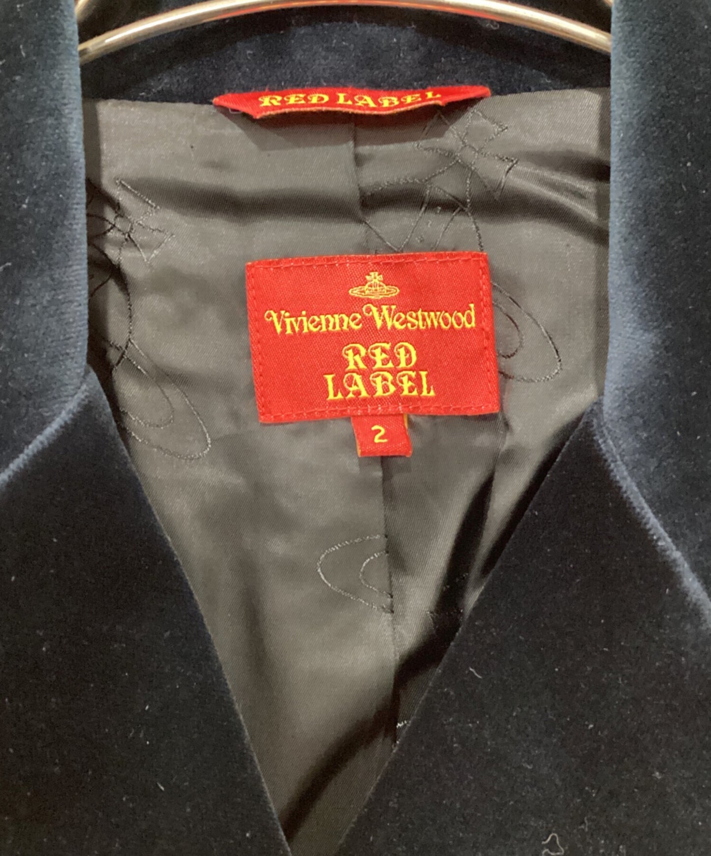 [Pre-owned] Vivienne Westwood RED LABEL 3B Orb Button Velour Jacket 357-01-43018