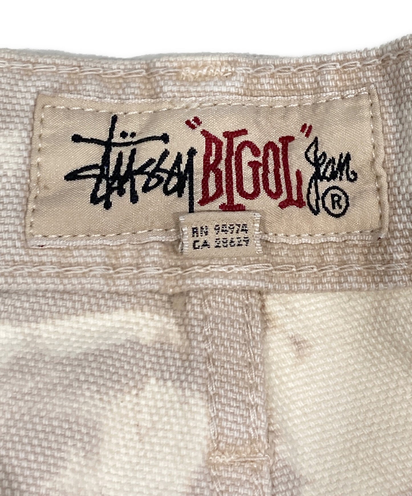 [Pre-owned] stussy Distressed Canvas Big Ol Jeans 116639