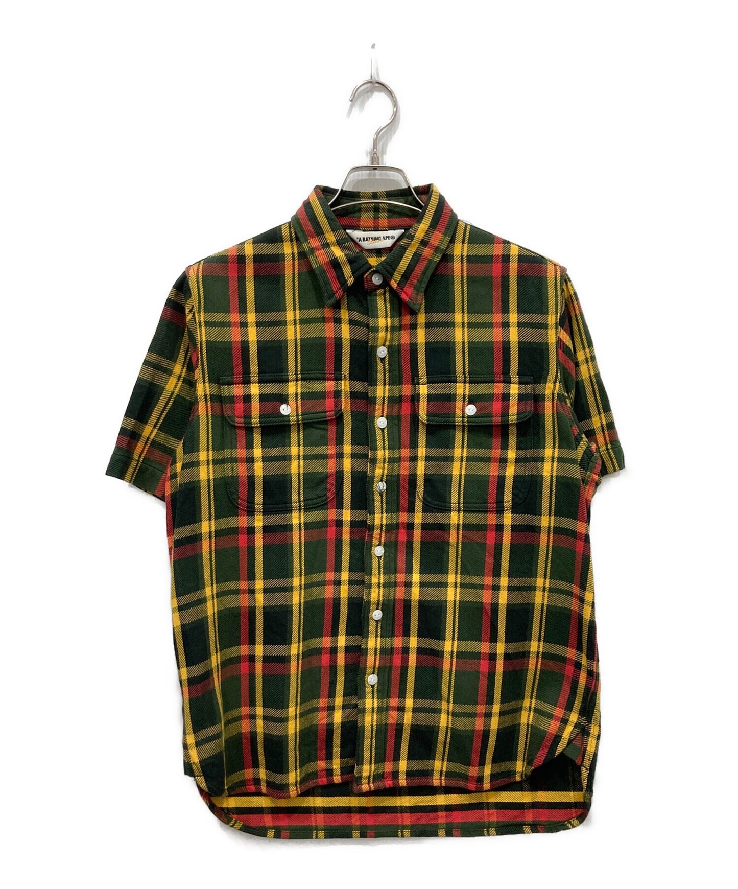 [Pre-owned] A BATHING APE Isetan Checkered Short-Sleeve Shirt
