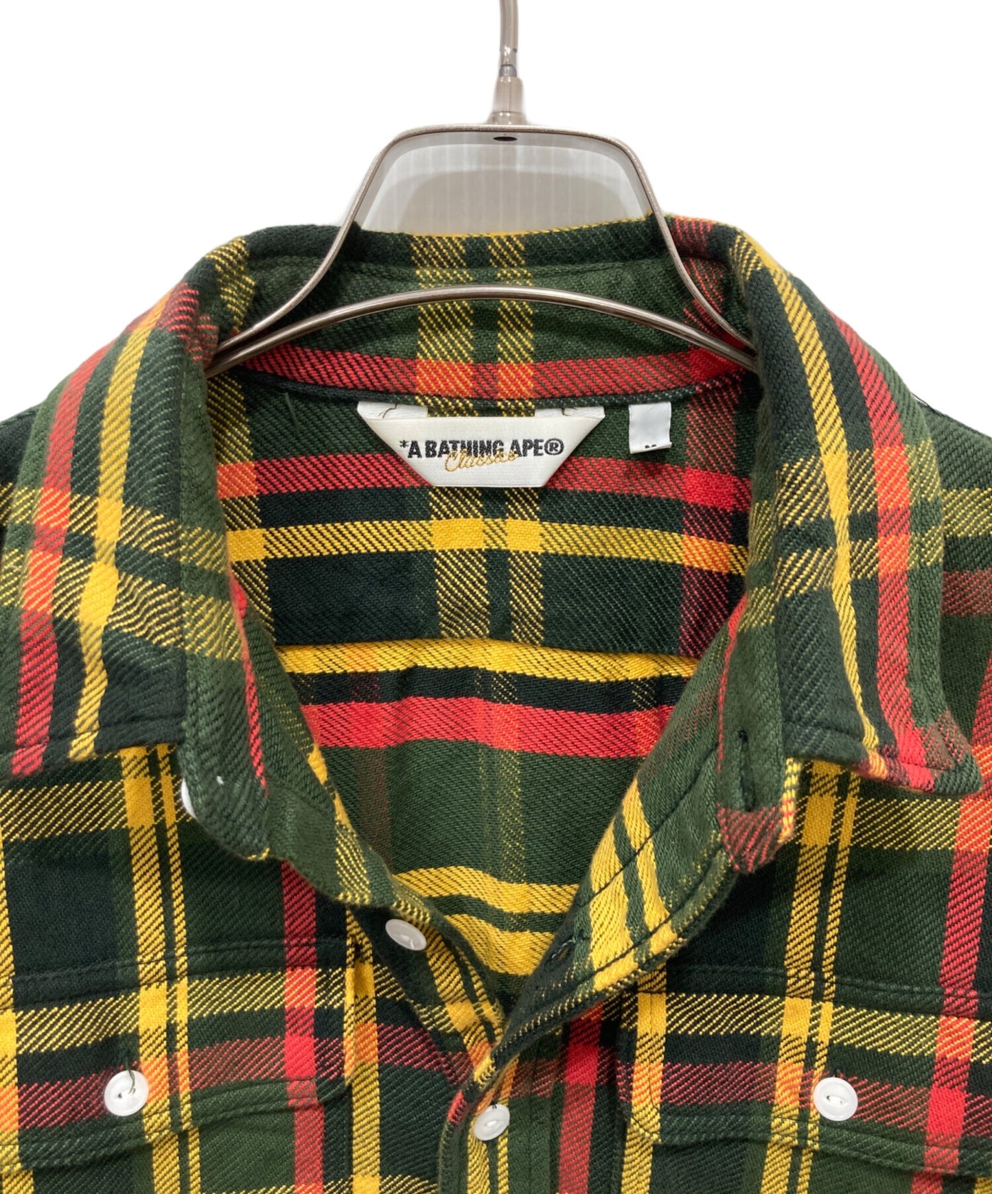[Pre-owned] A BATHING APE Isetan Checkered Short-Sleeve Shirt