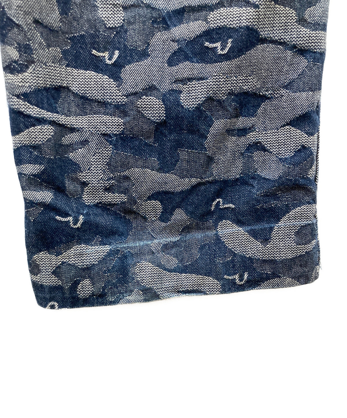 [Pre-owned] EVISU All-Over Print Denim Jumpsuit 1,200