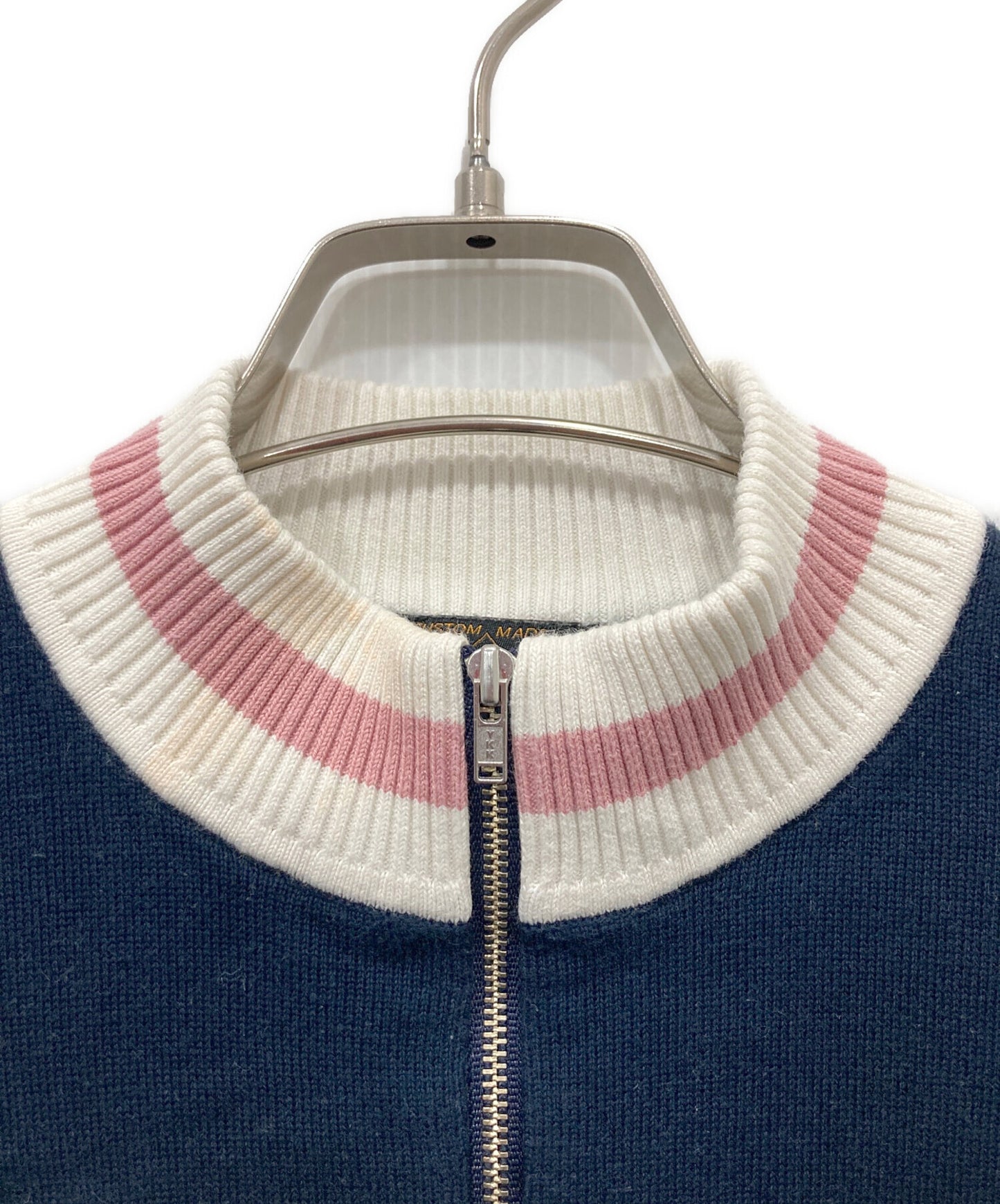 [Pre-owned] EVISU Cycle Knit Polo Shirt "Knit Navy" 2ESPAM6SR6360XXCT