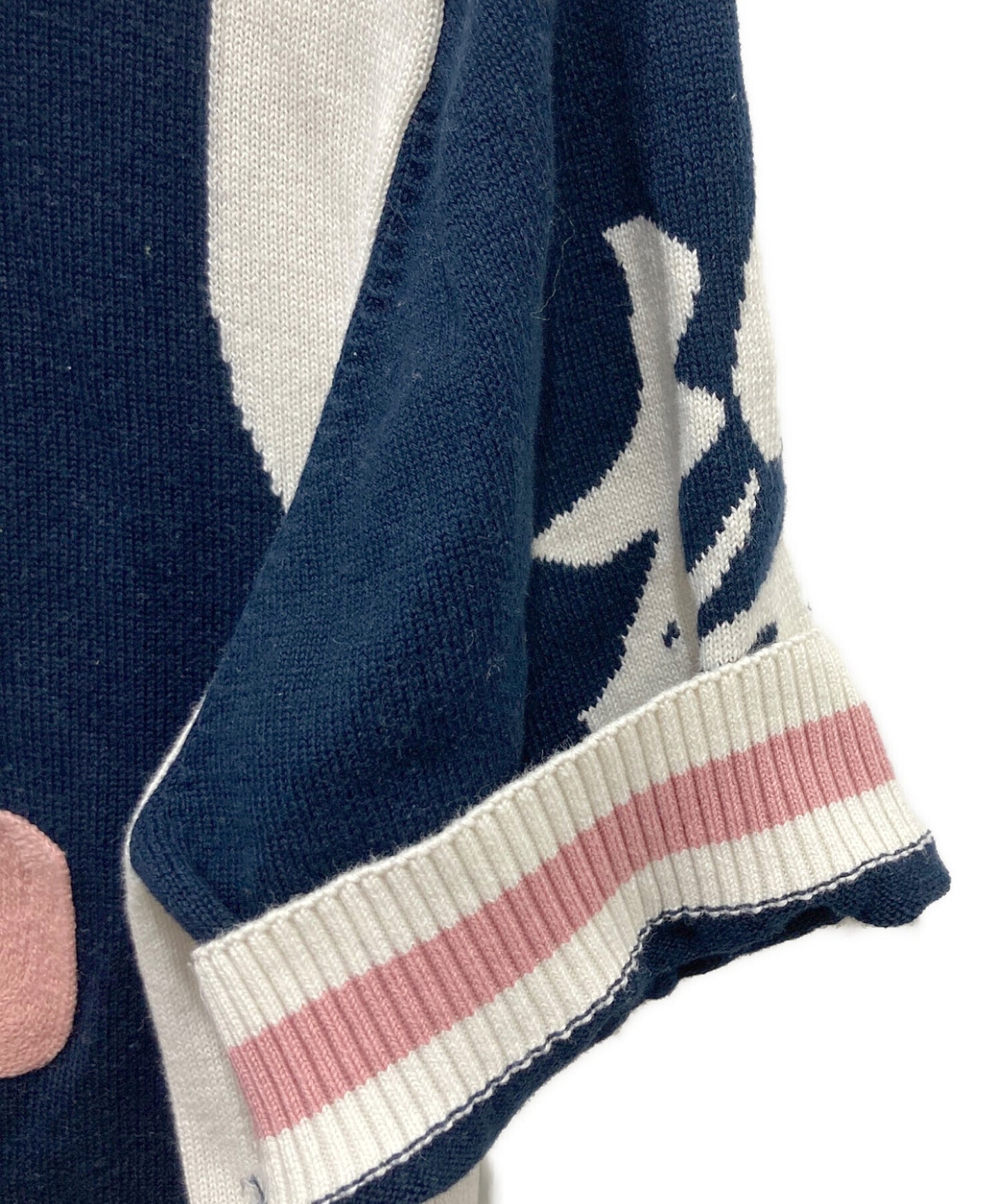 [Pre-owned] EVISU Cycle Knit Polo Shirt "Knit Navy" 2ESPAM6SR6360XXCT