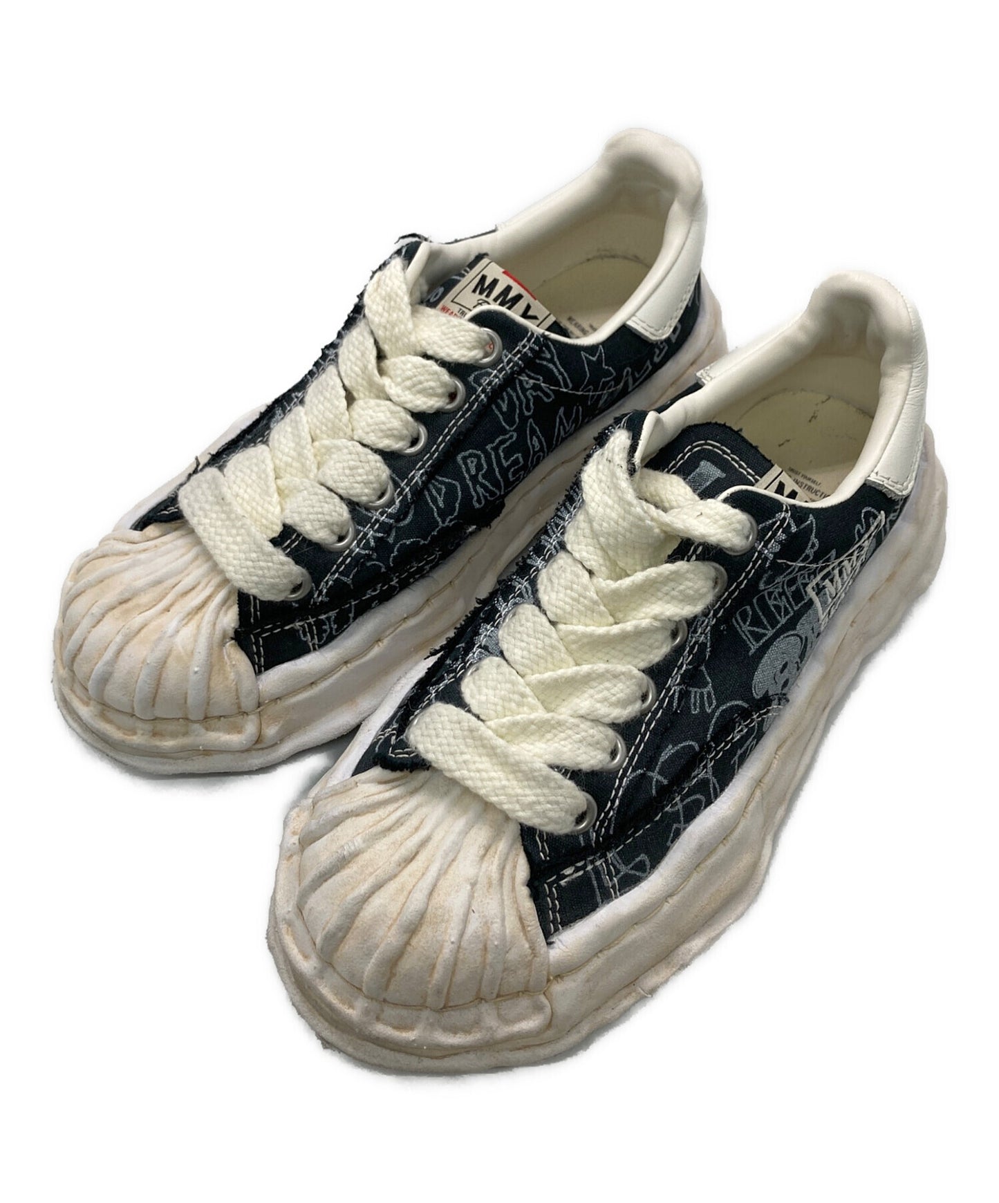 [Pre-owned] Maison MIHARA YASUHIRO Blakey Graffiti Printed Low A16FW730
