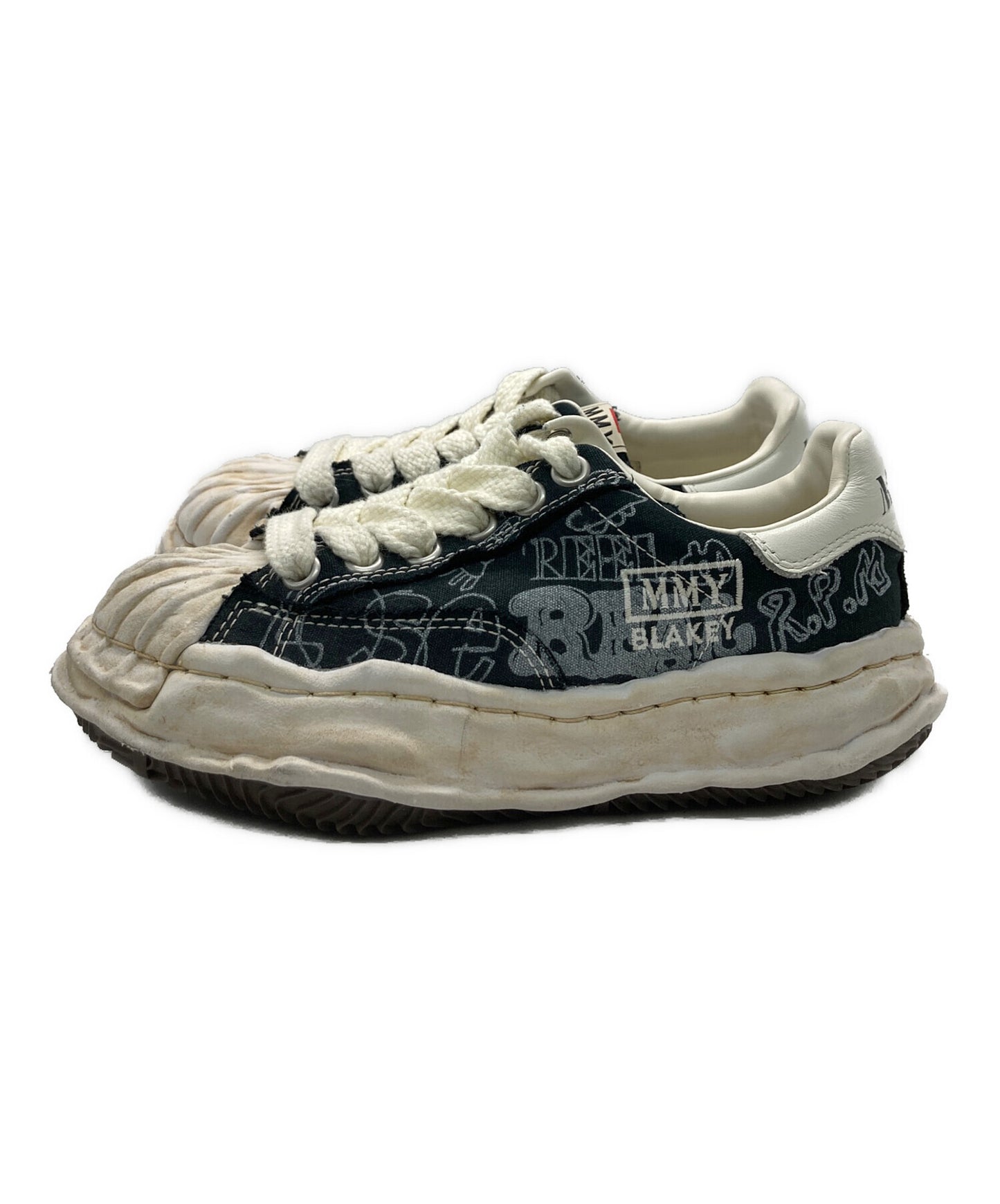 [Pre-owned] Maison MIHARA YASUHIRO Blakey Graffiti Printed Low A16FW730