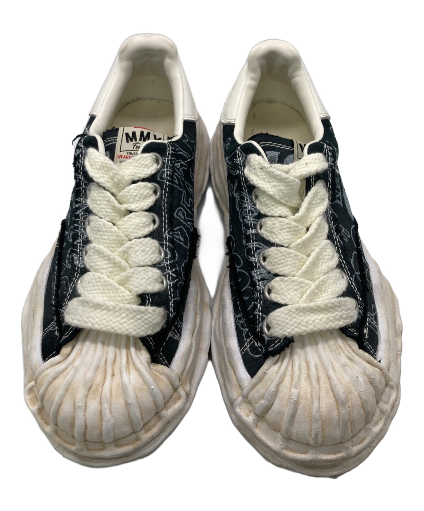 [Pre-owned] Maison MIHARA YASUHIRO Blakey Graffiti Printed Low A16FW730