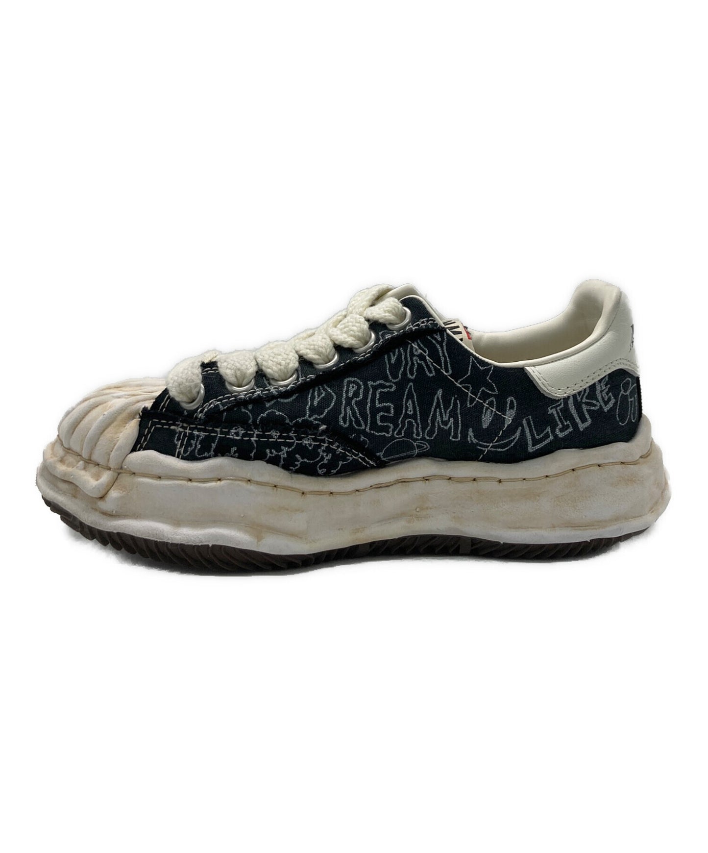 [Pre-owned] Maison MIHARA YASUHIRO Blakey Graffiti Printed Low A16FW730