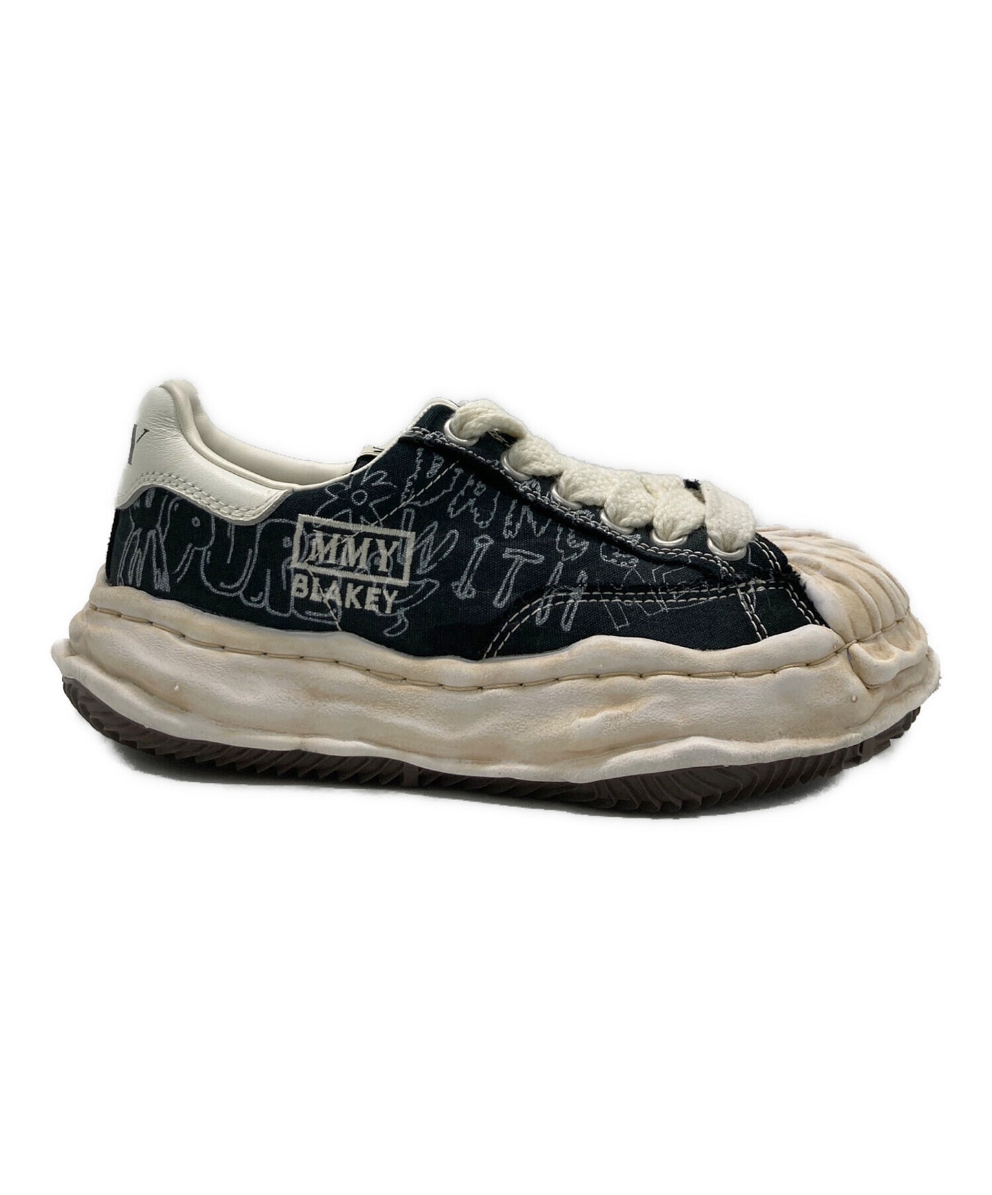 [Pre-owned] Maison MIHARA YASUHIRO Blakey Graffiti Printed Low A16FW730